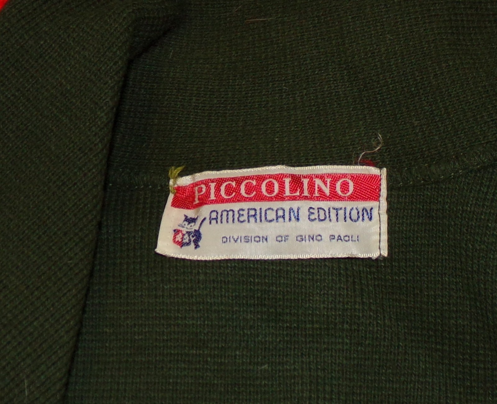 Piccolino American Edition M Gino Paoli Skirt Suit Womens Vtg Knit Olive Green