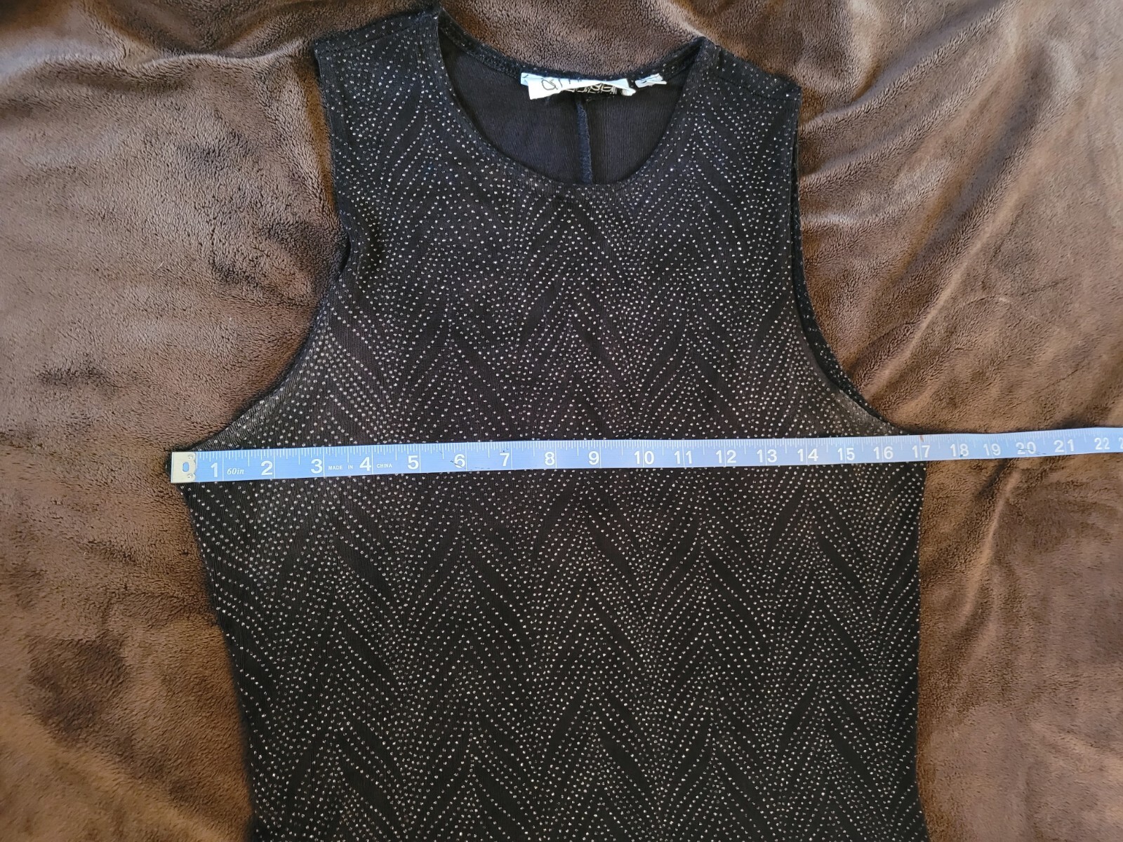 Vintage Marian And Maral Maxi Dress Black Silver Glitter Pattern Y2K 90s Grunge