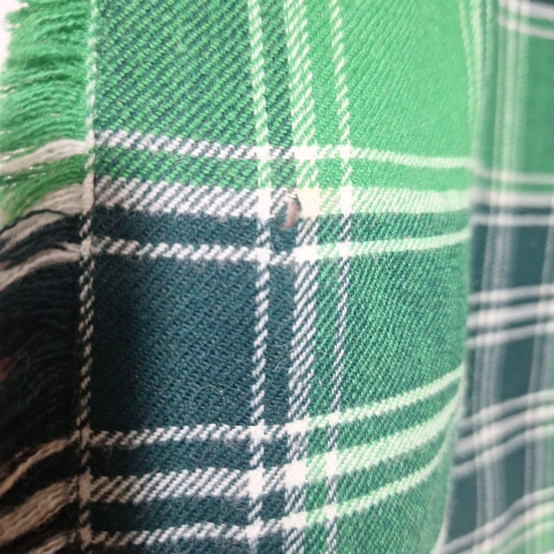 Vtg The Scotch House Tartan Plaid Wool Kilt Skirt Green Size 28