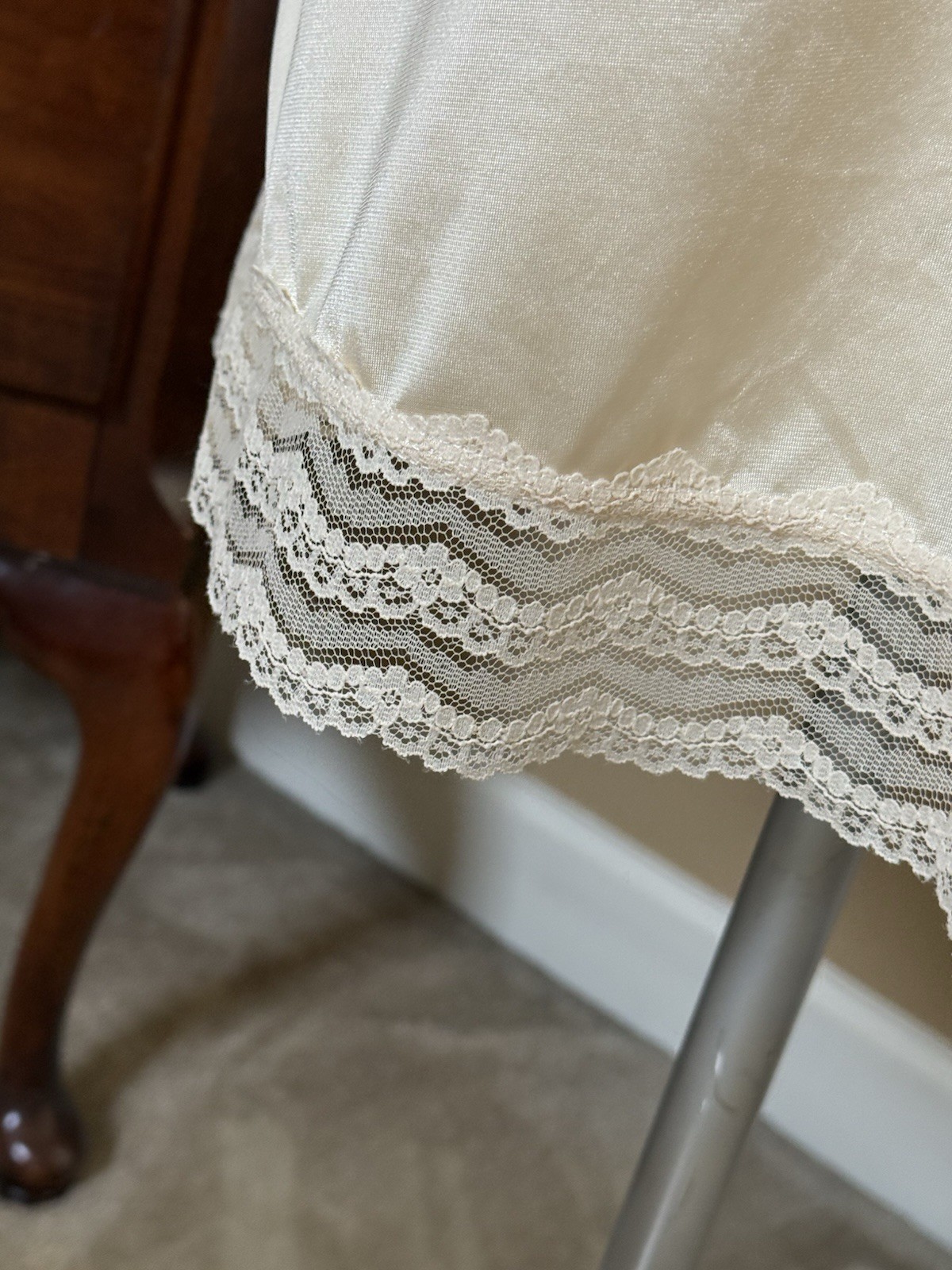 Vintage BACKTALK Young Smoothie Strouse Adler Lace Bustier Bra Dress Slip 36D
