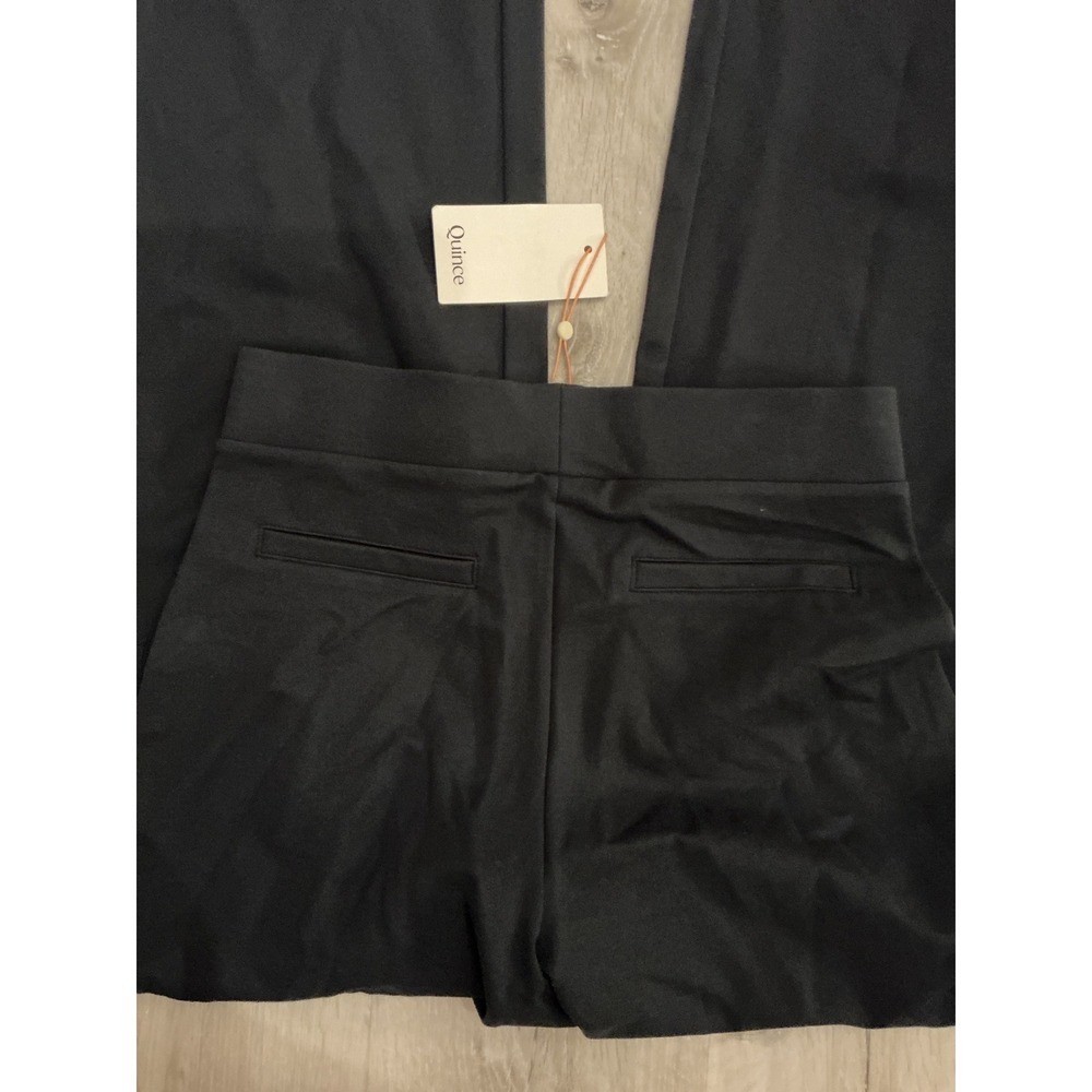Quince Ultra-Stretch Ponte Wide Leg Pants Black Size Small New With Tags