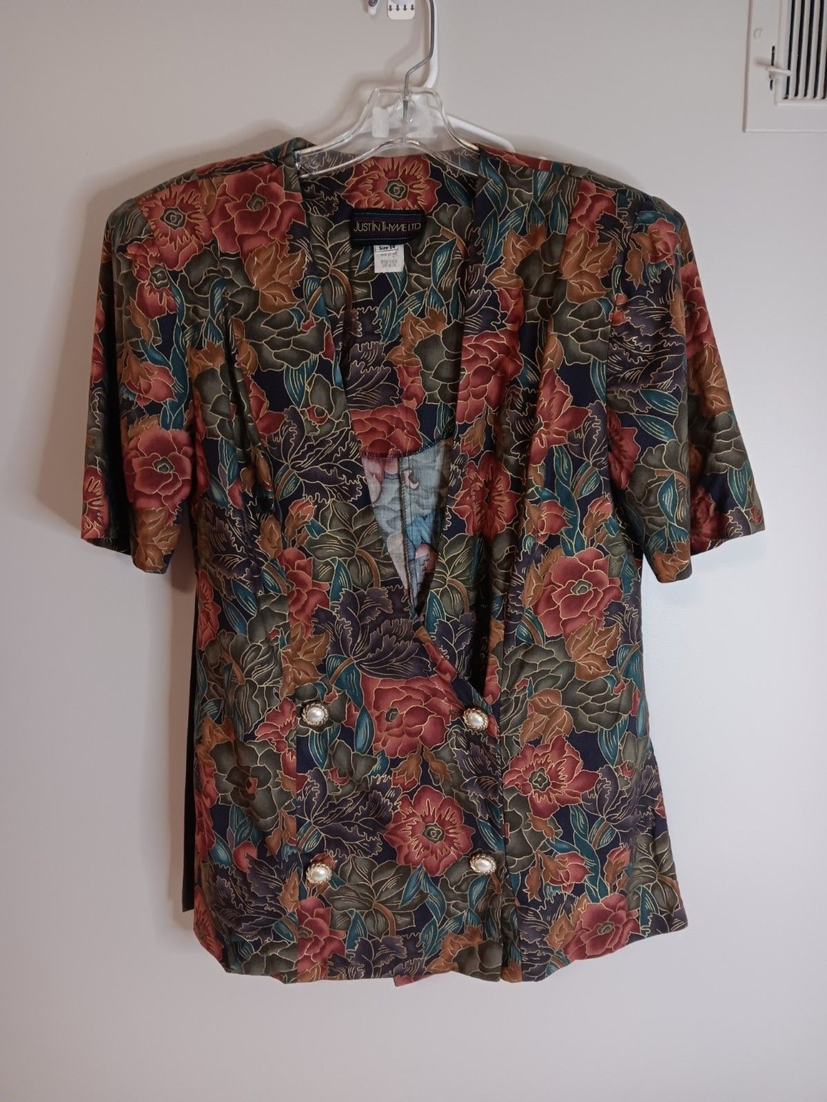 Vintage 90s Just In Thyme LTD Floral Jacket Skirt Set Sz 14
