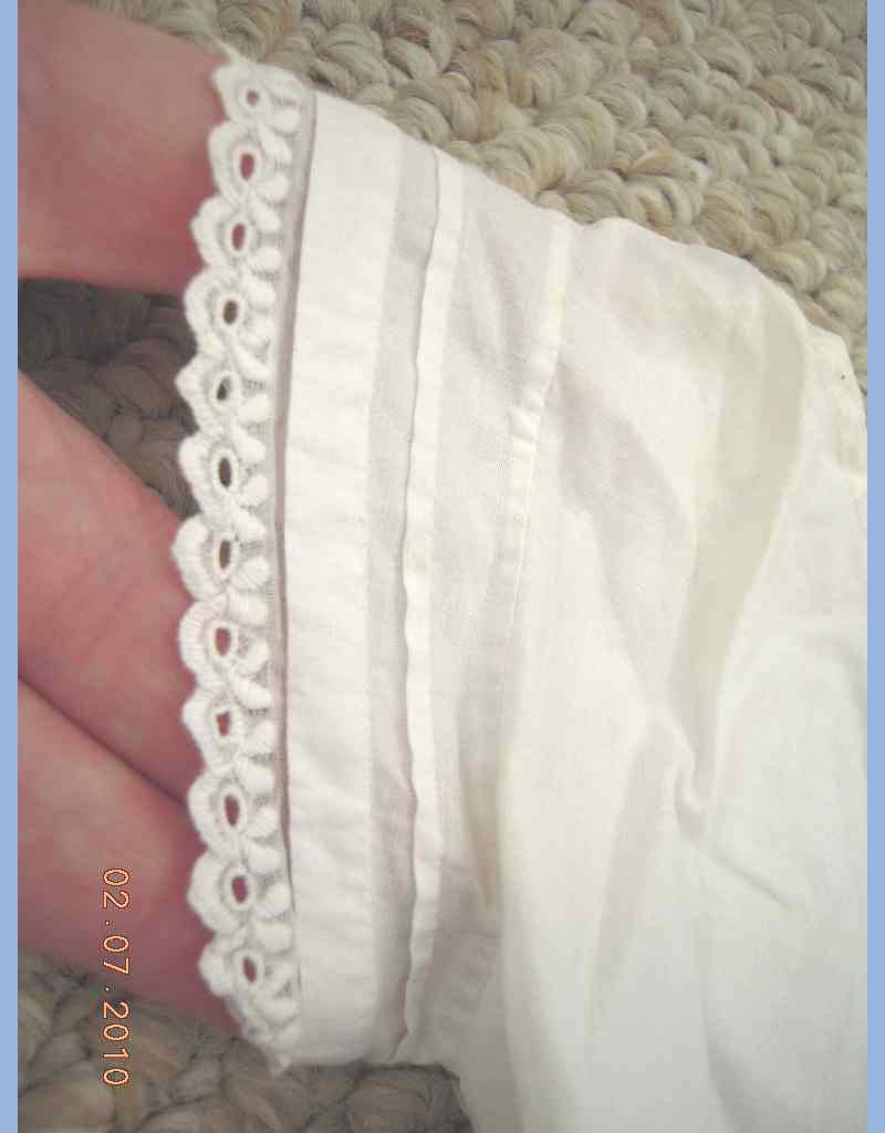 1800s antique VICTORIAN COLONIAL CHILD UNDERGARMENT dress #3 redwork monogram