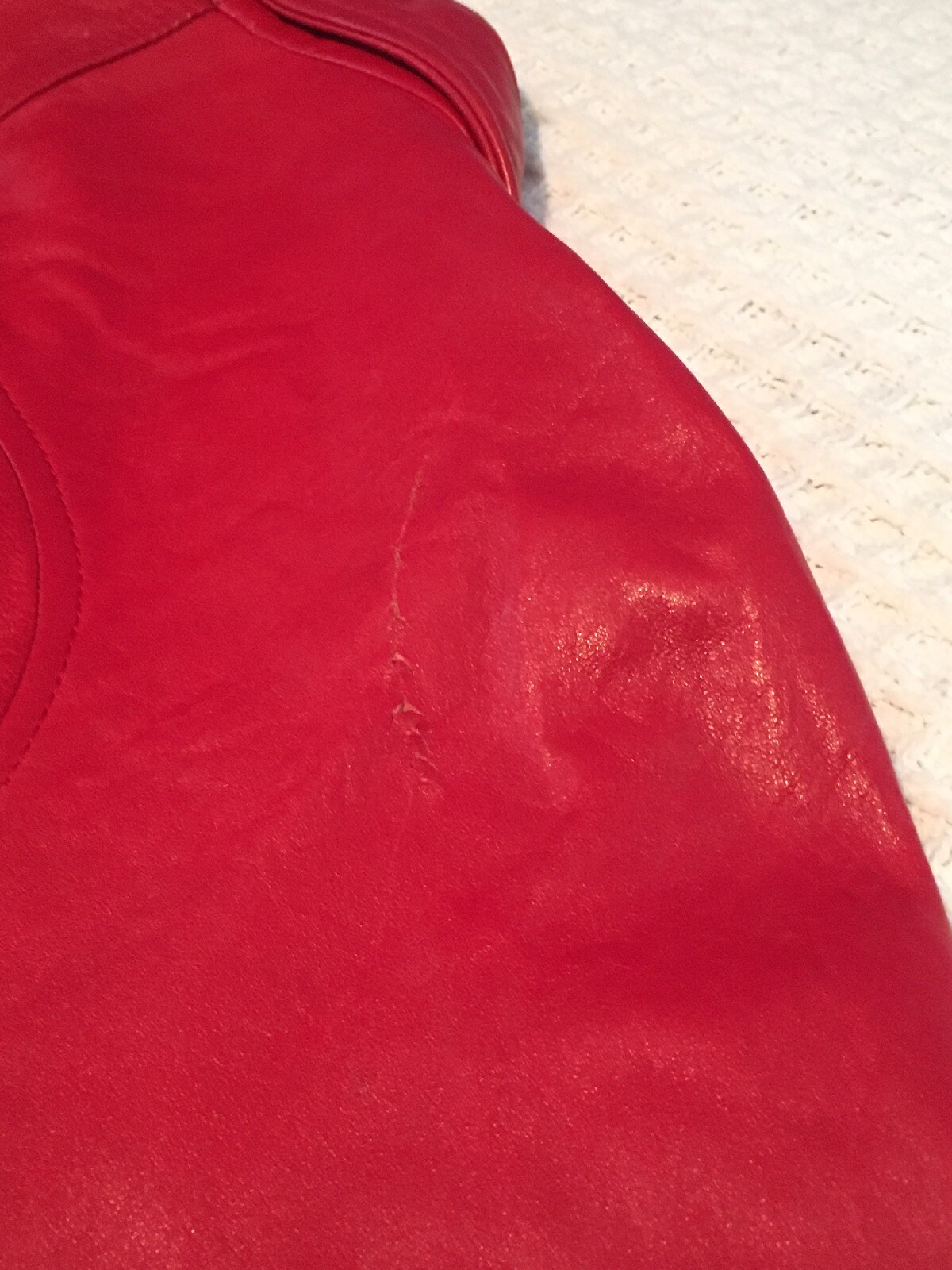 Vintage 80s Vakko Red Leather Jacket Womens Small USA Coat Fashion Coat