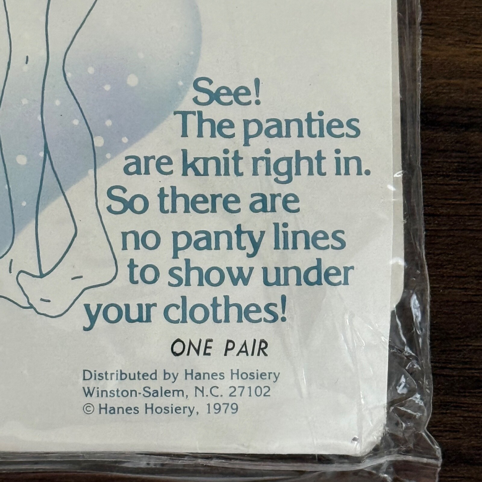 Hanes Winteralls Underalls Pantyhose Navy Blue Size C-D Style 380 Vintage NEW