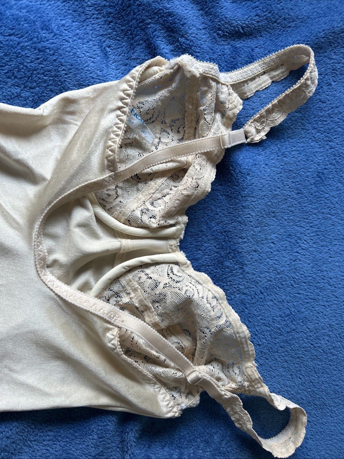 Vintage Flexees One Piece Nude Shapewear Slip Dress Body Suit Size 34C