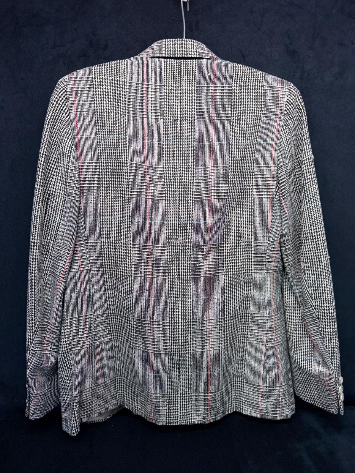 Vtg Women’s Suit Coat Blazer J. Kleinbauer Plaid Wovern Jacket Classic Luxury 8
