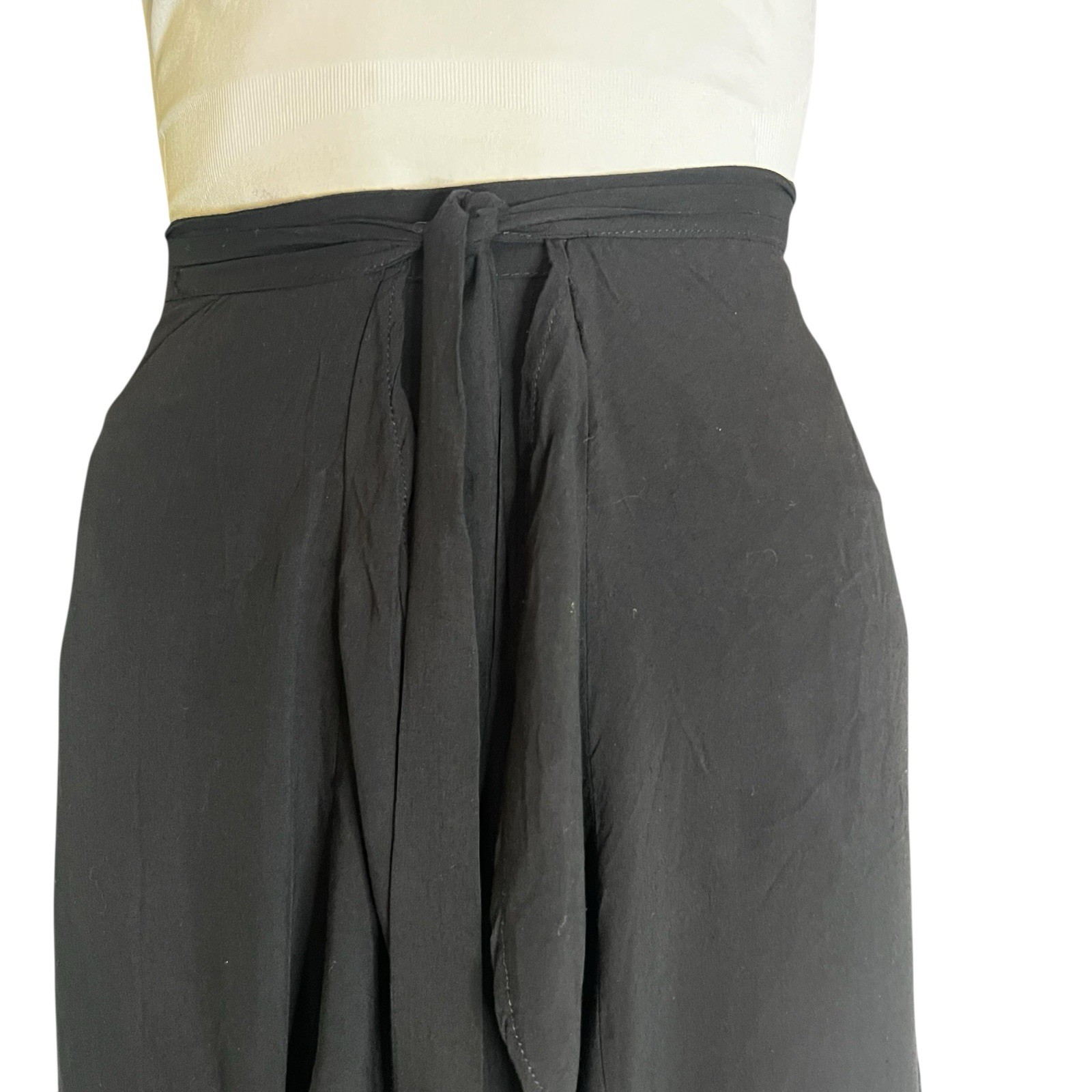 Black Women Flowing Gaucho Pant Wrapper