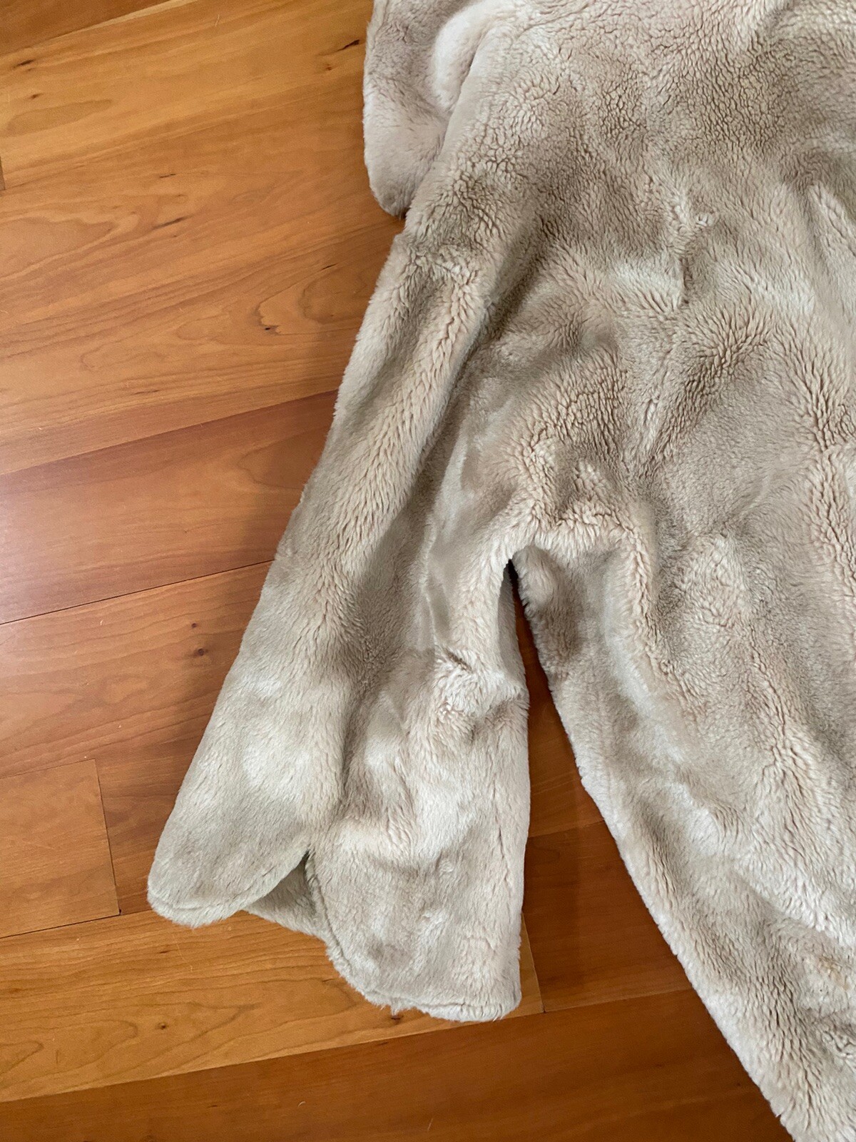 Vintage Coat Imperial Ollegro Tan Beige Faux Fur Mid Length Medium (JK) Womens