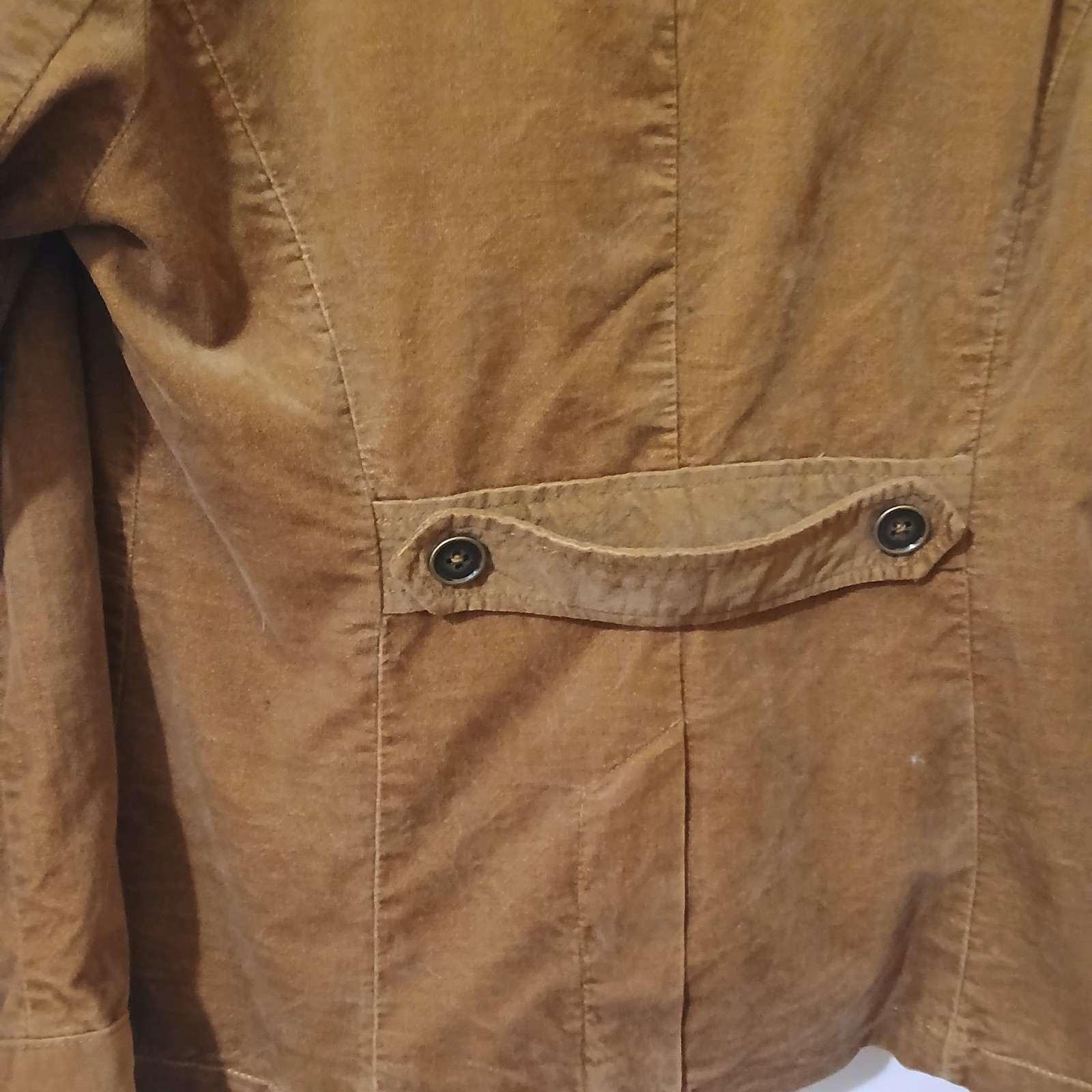 Mossimo Supply Co Corduroy Pea Coat Women L Brown Double Breasted Y2K 90s Retro