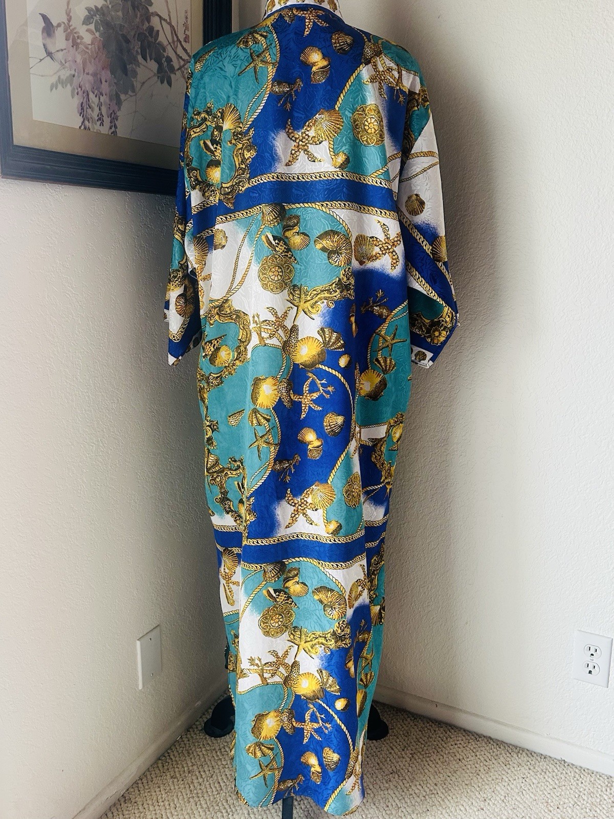 Vintage ‘Santé Classics’ 1980s kaftan lounge dress one size fits most Costal