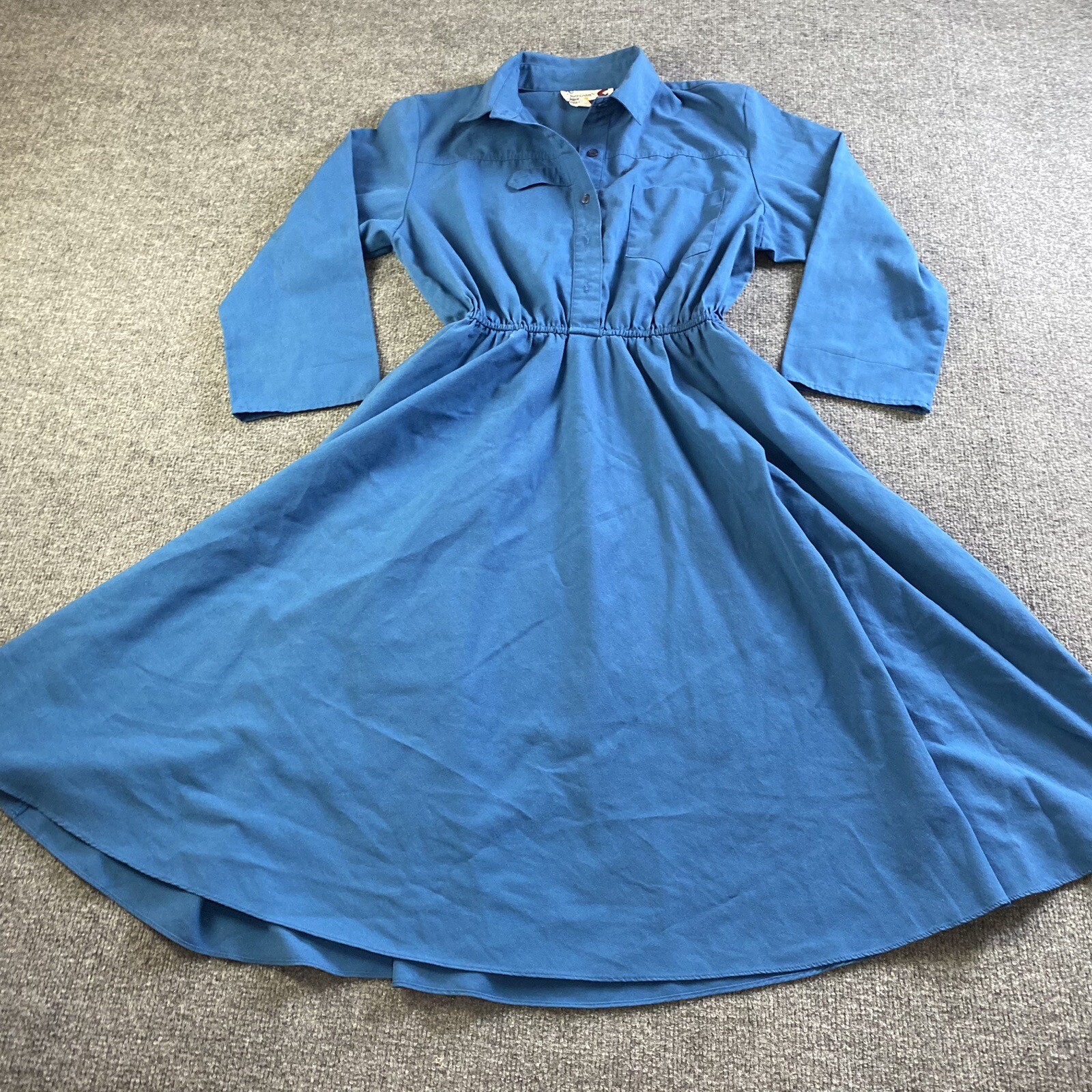 VTG | The American Shirt Dress Black Vintage Uniform Workwear Size 14P