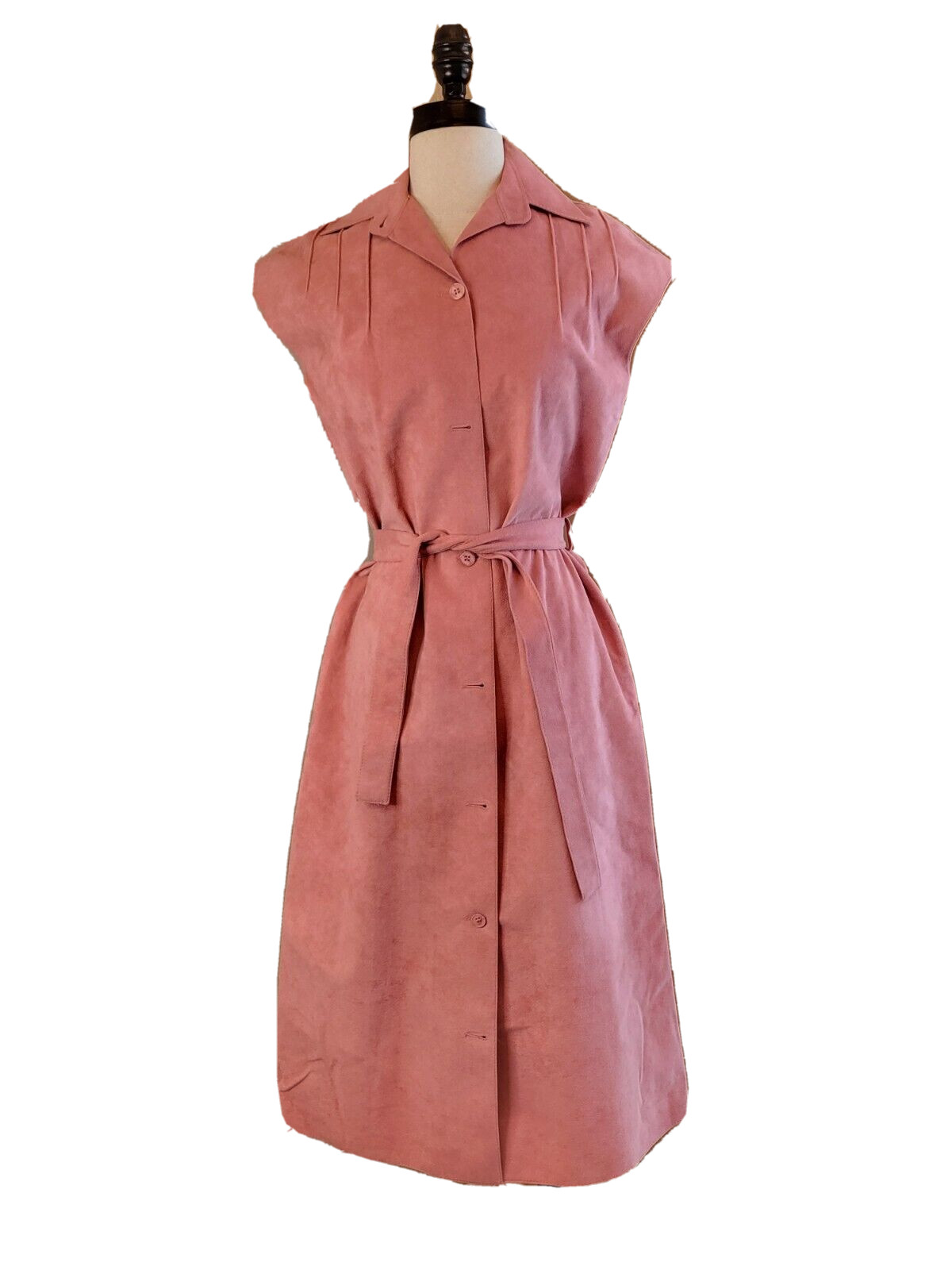 VTG Ultrasuede Pink Jetson’s 70’s Grease Mod Go-Go Diner Dress S