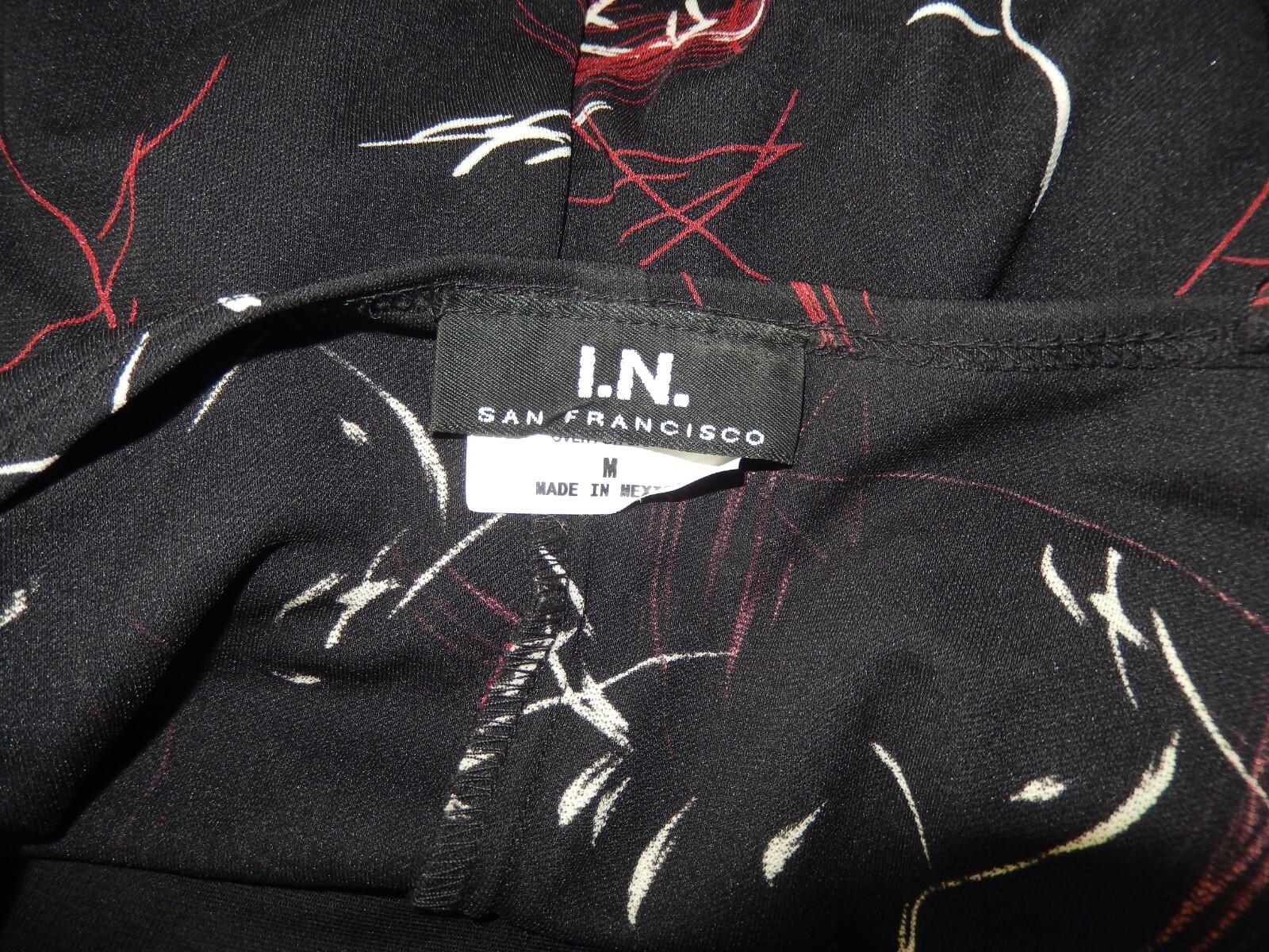 Vintage 90’s Y2K Red Black Cowl Neck SATC Japanese Print Slip Carrie Dress