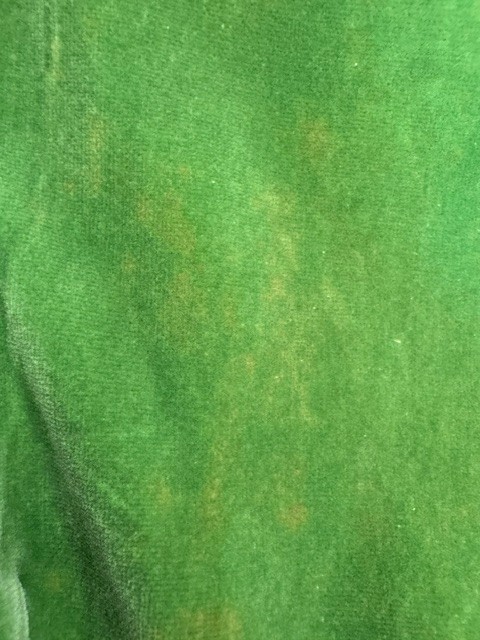 VTG T. Jones 1960s 2pc Skirt Suit Green Gold Brocade Mod Jackie O Set Sz S/M