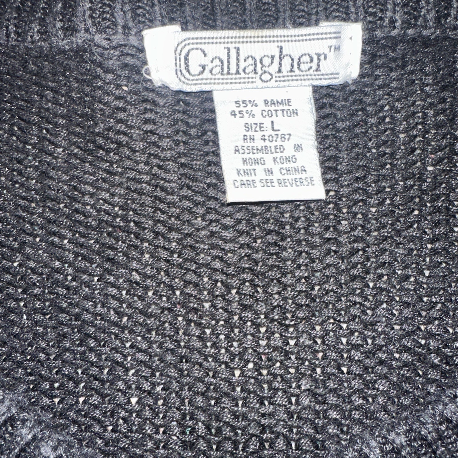 Vintage 1990’s Gallagher Ramie And Cotton Rose And Trellis Cardigan Size L