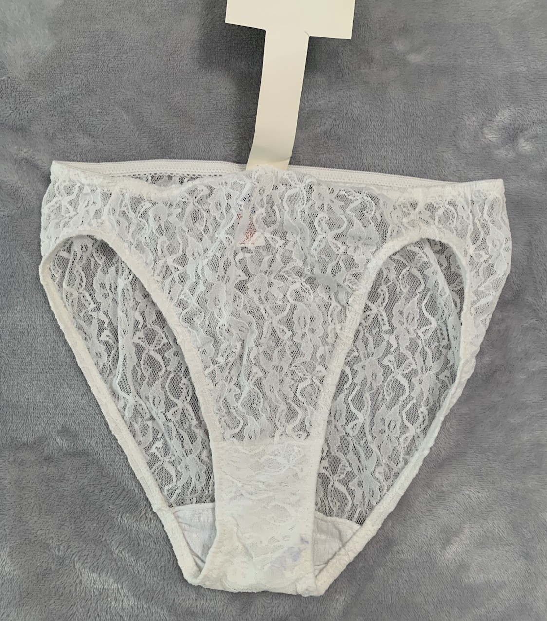 Vtg KiKi Stretch lace Hi-Cut Thigh panties Large 7 100% Nylon NOS New w/Tags