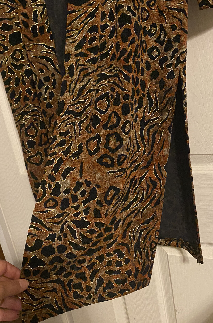 A Touch of Class Women’s Vintage Leopard Print Cardigan, XS/S, Acetate & Spandex