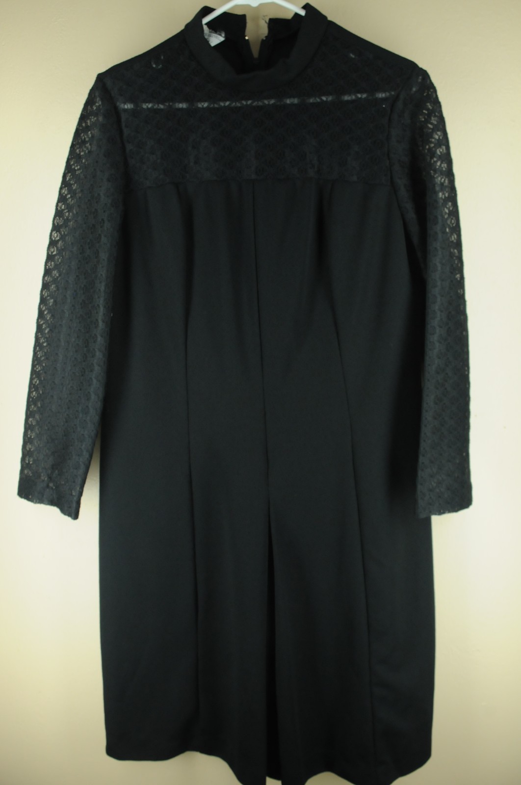 Vintage Lady Blair Women’s Black Knit Gothic 80’s Doll Dress Size M/L