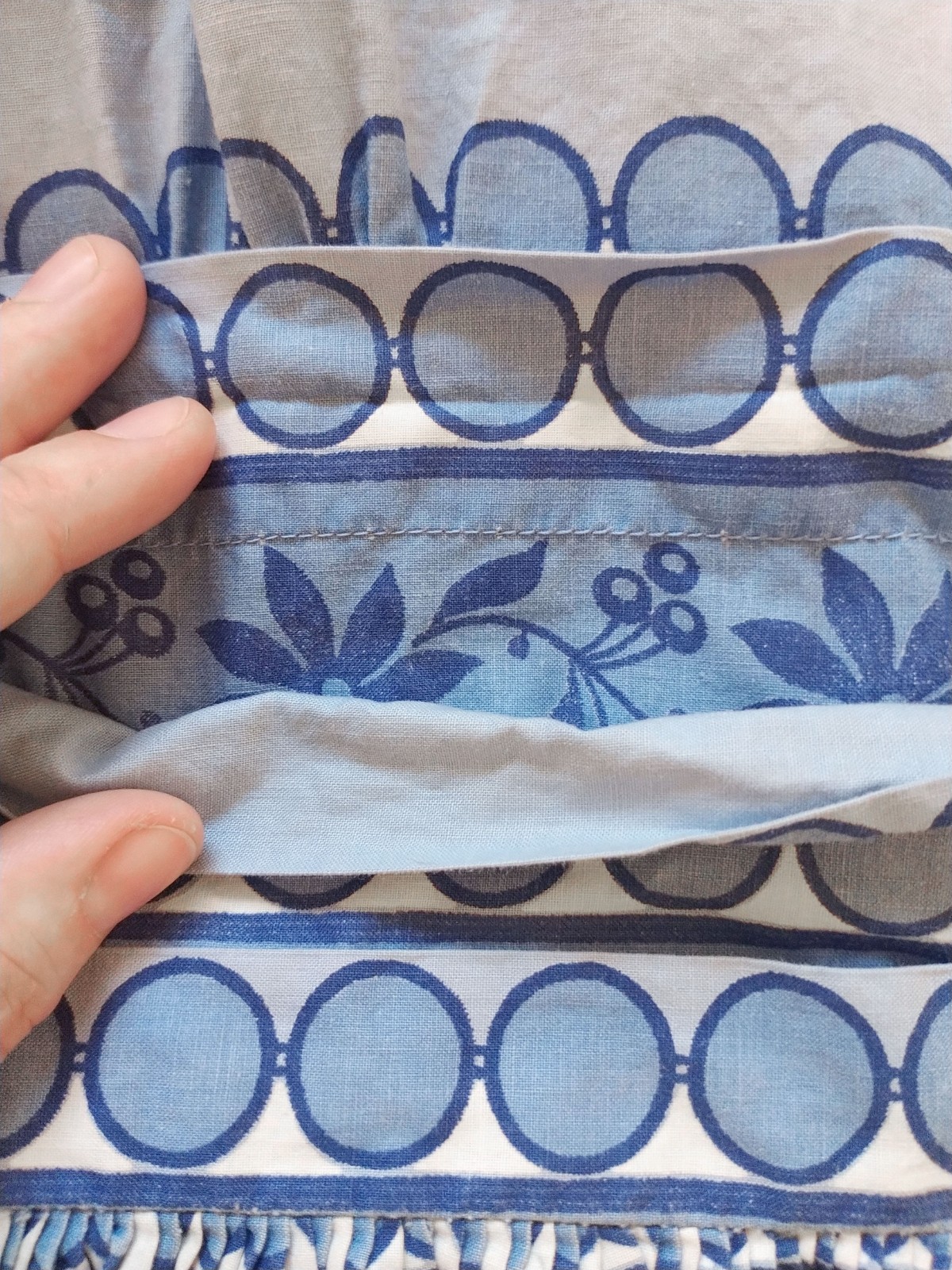 Vintage 1950s Vicky Vaughn Sundress and Shirt Set Blue Mid Century Full Skirt