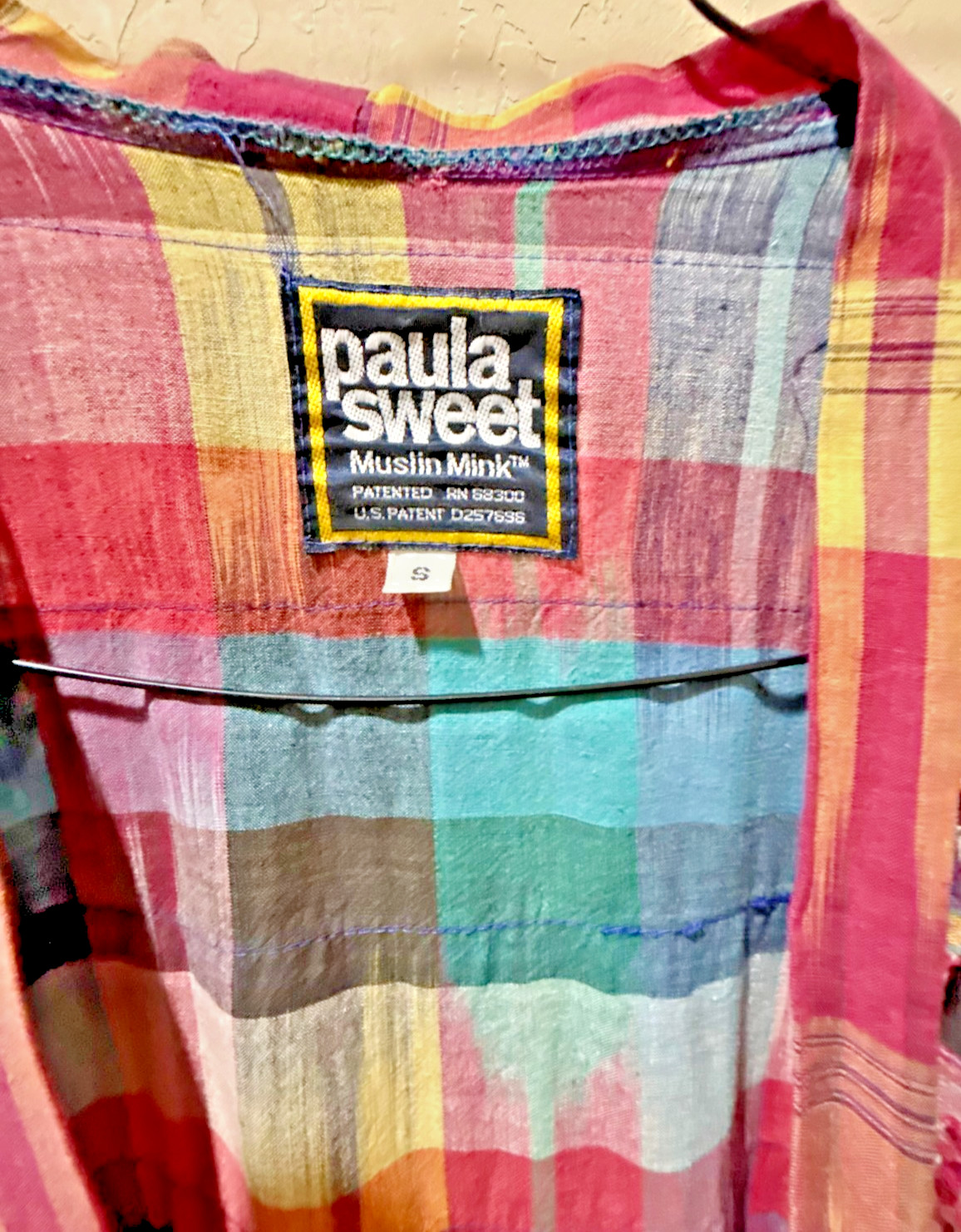 PAULA SWEET Vintage 80s/90s Muslin Mink Fringe Shag Sweater Cardigan Size S