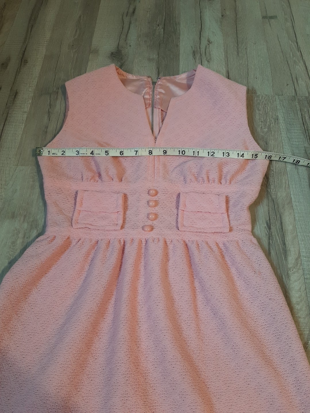 Vtg 60s70s Mod Gogo Mini Party Dress Pink Textured Sz9 Petite Carol Brent