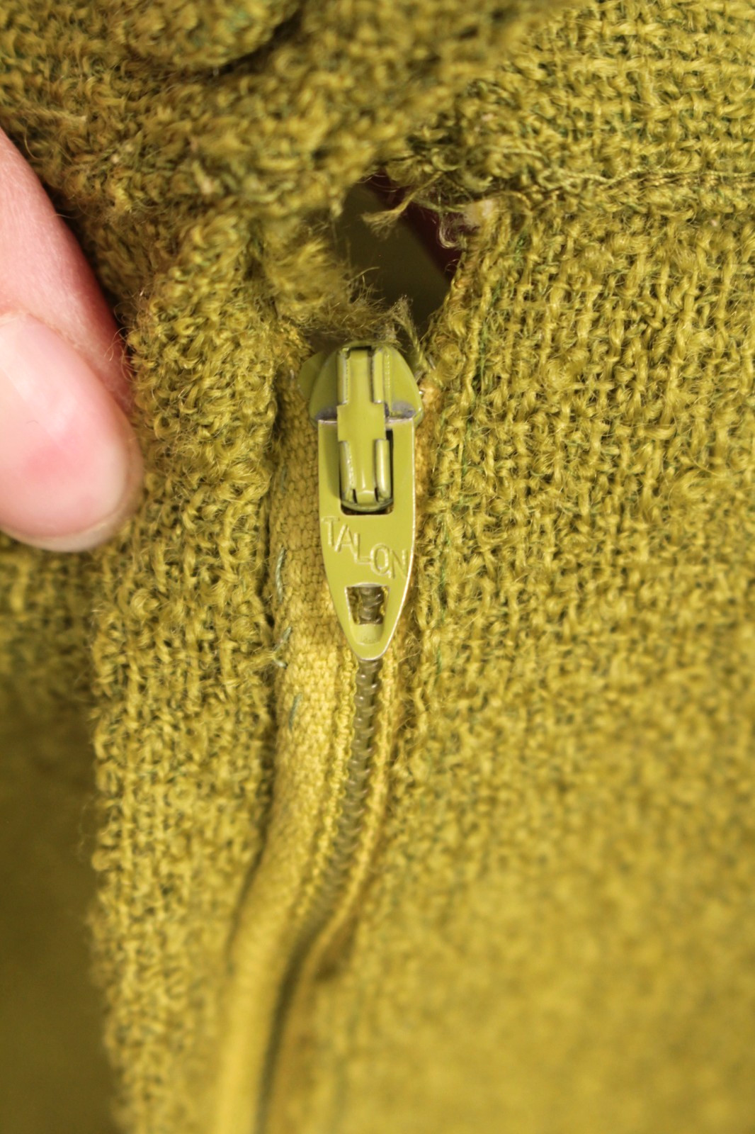 VTG Women’s 50s 2 Pc Chartreuse Wool Dress Suit XS/S 1950s Utah Tailoring Mills