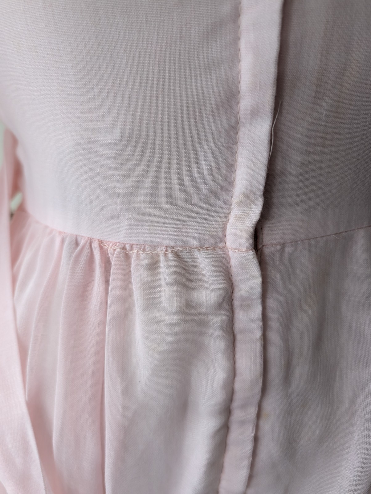 Gunne Sax by Jessica 1970s Maxi Dress Wedding Prairie Blush Pink RARE XS