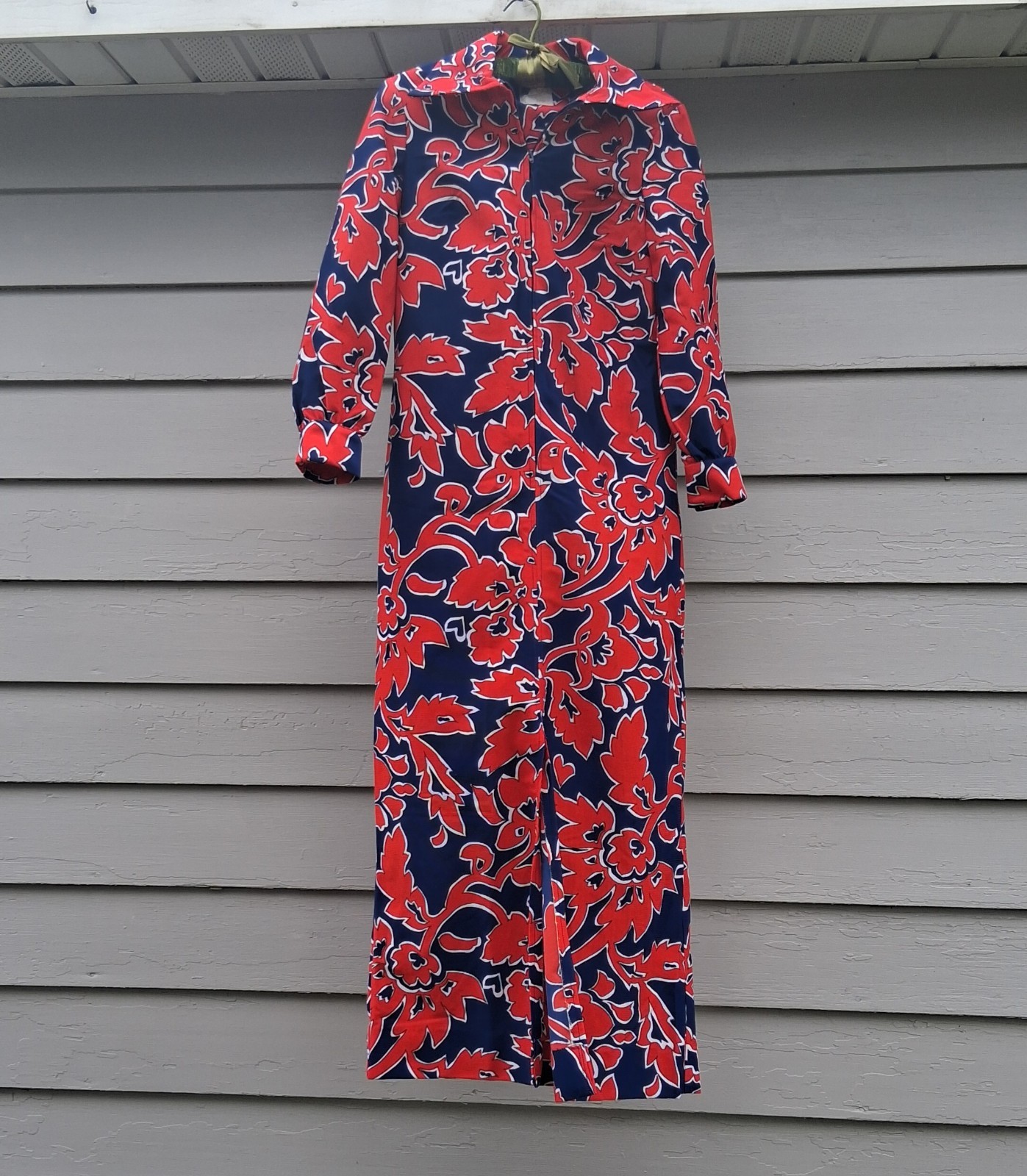 Vintage CONCEPT 70’s SWIRL Mod Psychedelic Floral Hippie Maxi Dress Talon Zip