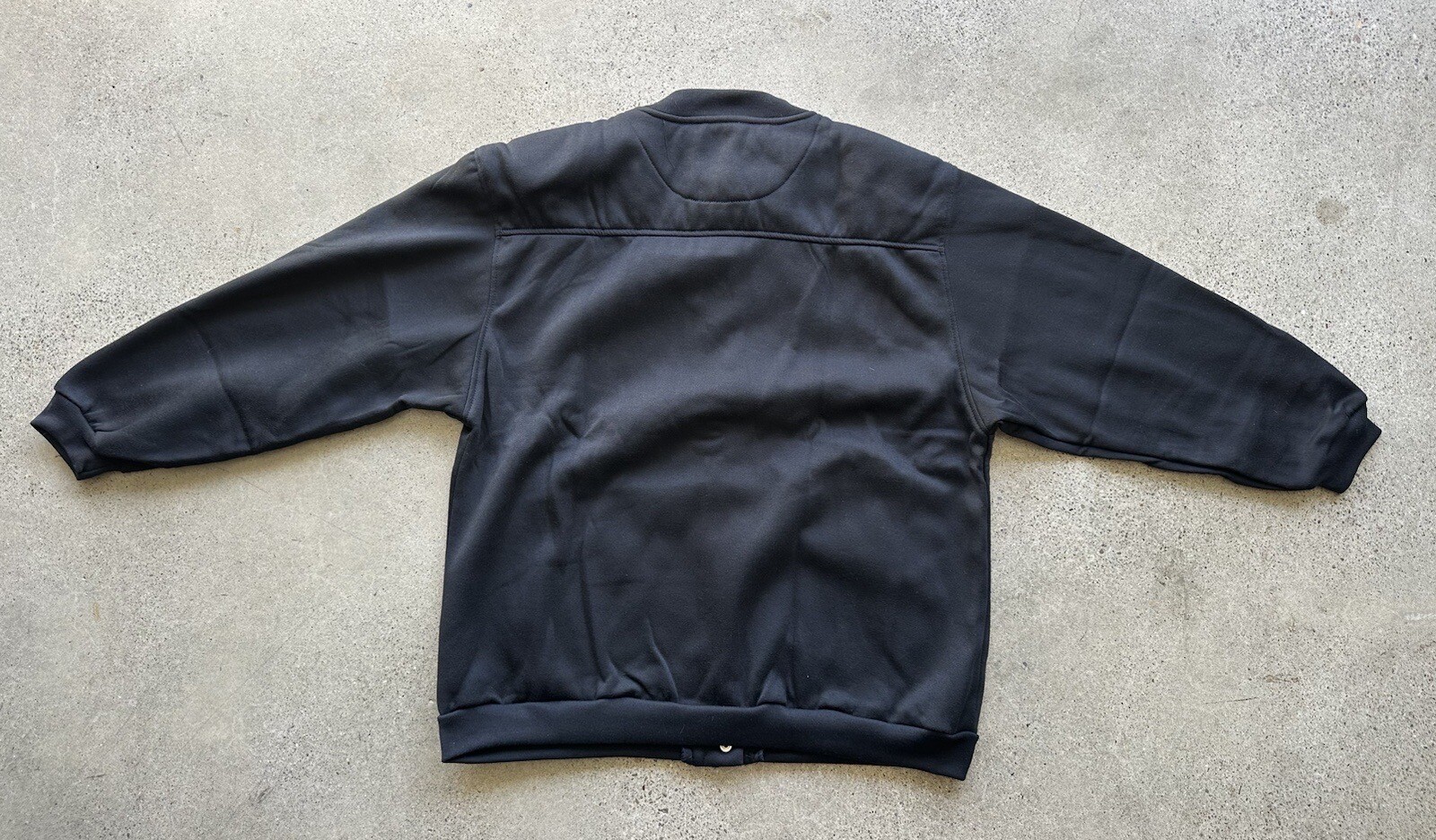 Vintage NWOT Tudor Court by Haband Black Snap Closure Crewneck Sweater Size M