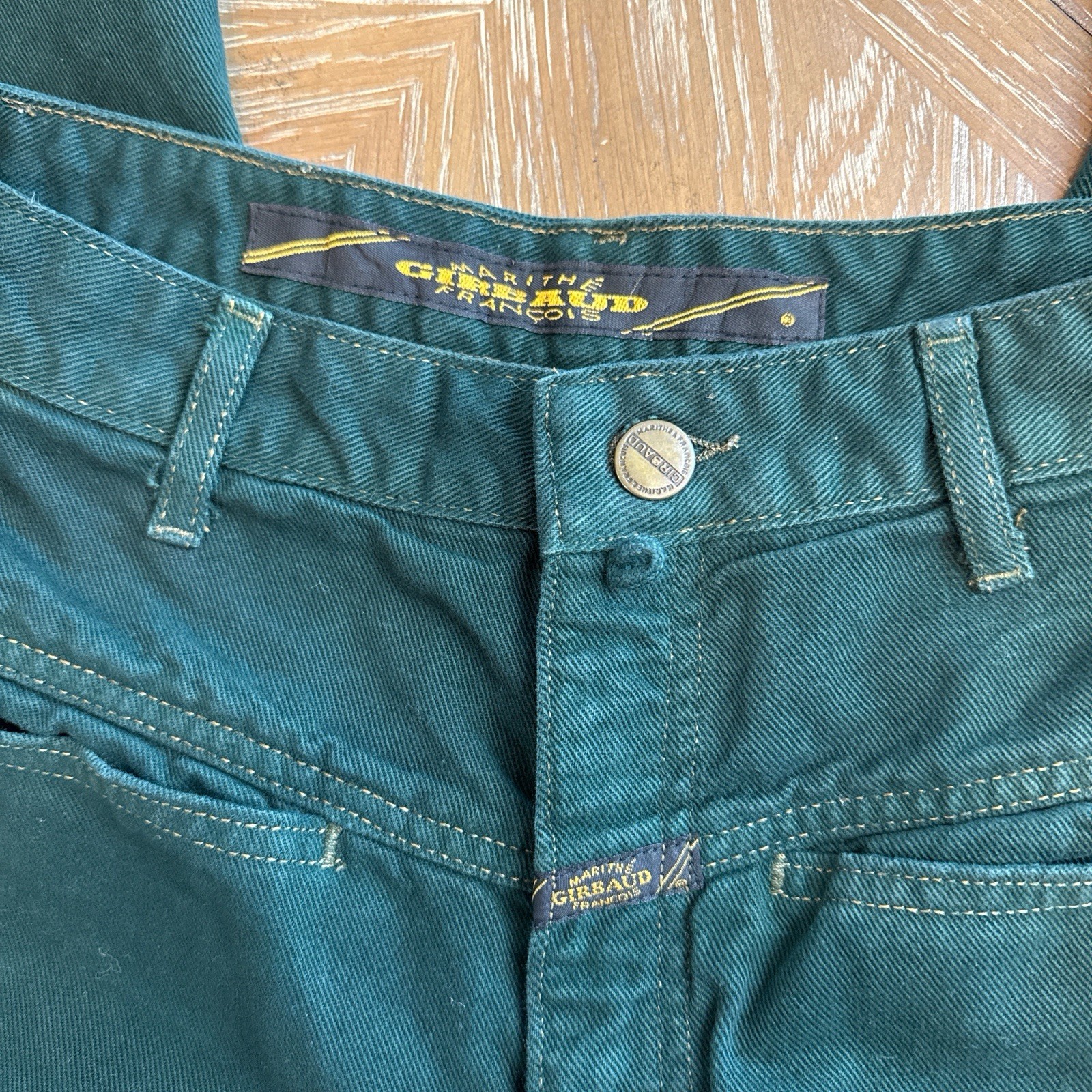 Vintage Marithe Francois Girbaud Green Jeans Womens 9/10 80s 90s