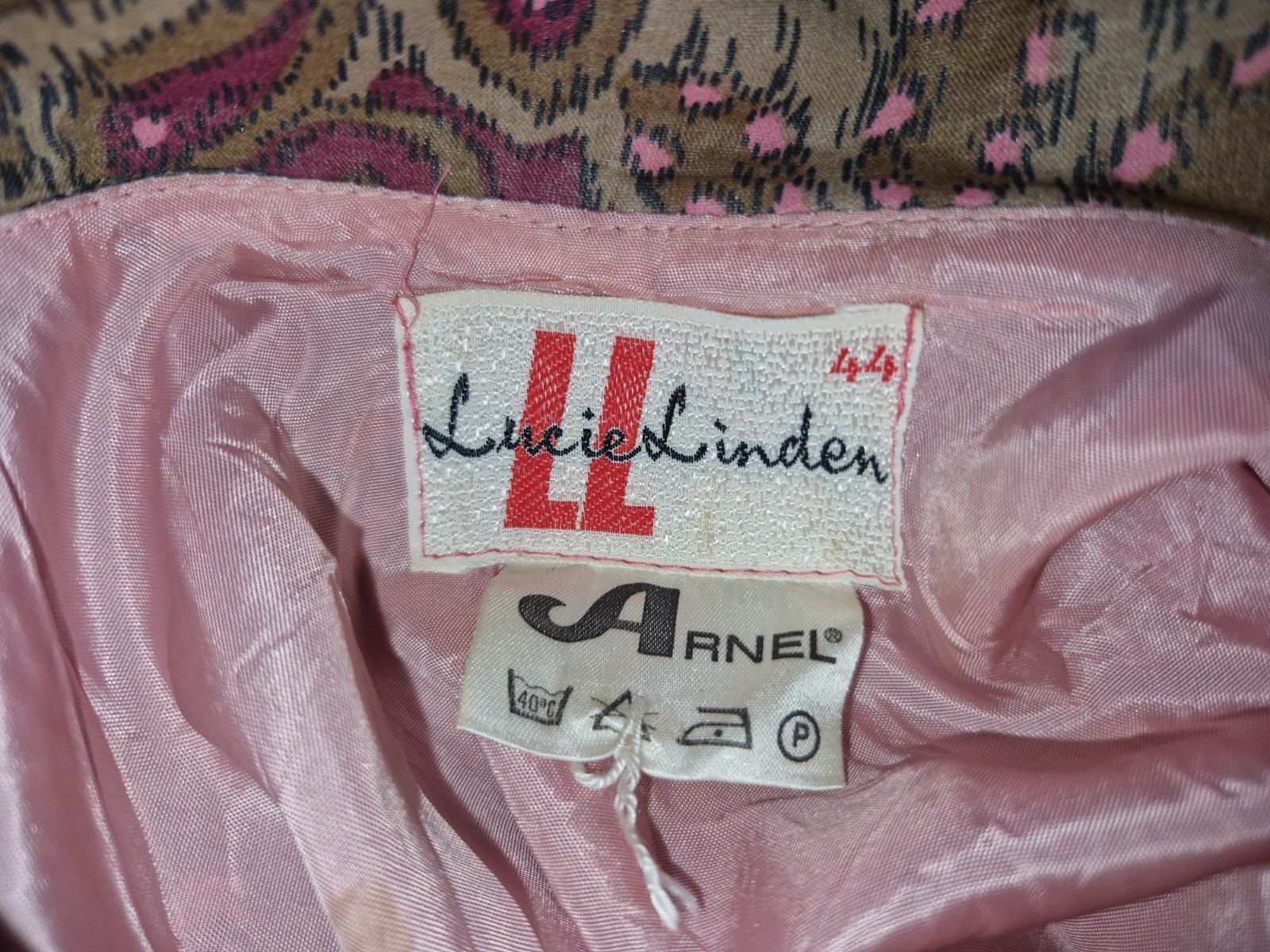 lucie linden dress vintage apron size 38-40 original 70s dress