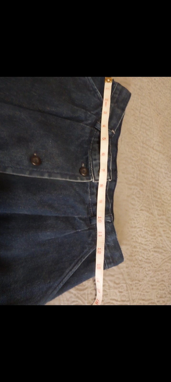 Vintage Jordache Prairie Denim Skirt Womens Size 11 Western 80s Boho