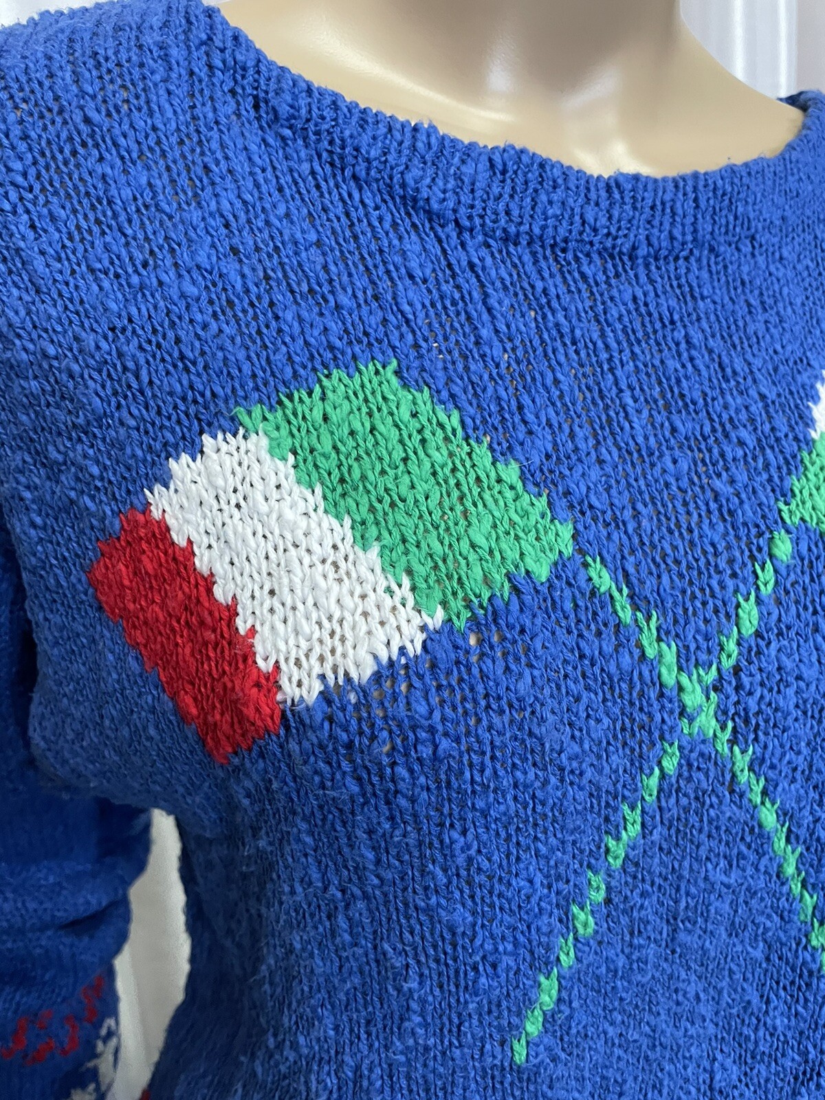 Vintage CARROLL REED flag patterned sweater
