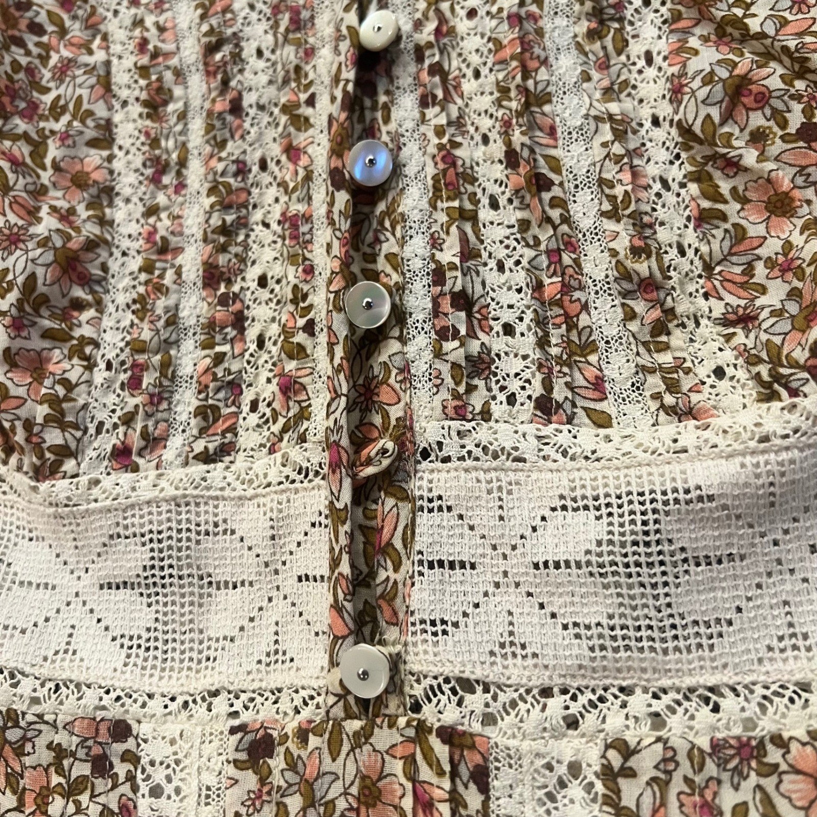 Veronica Beard Addilyn Floral Lace Prairie Boho mini Dress Sz 8 Read EUC