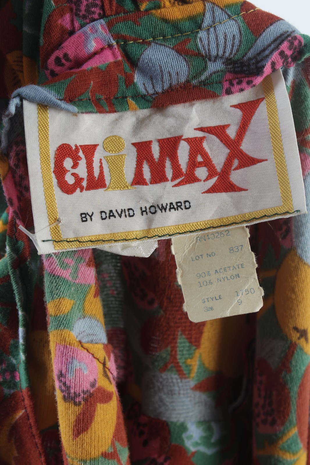 Vtg Climax by David Howard Halter Dress Prairie Hippie Floral Open Back Sundress