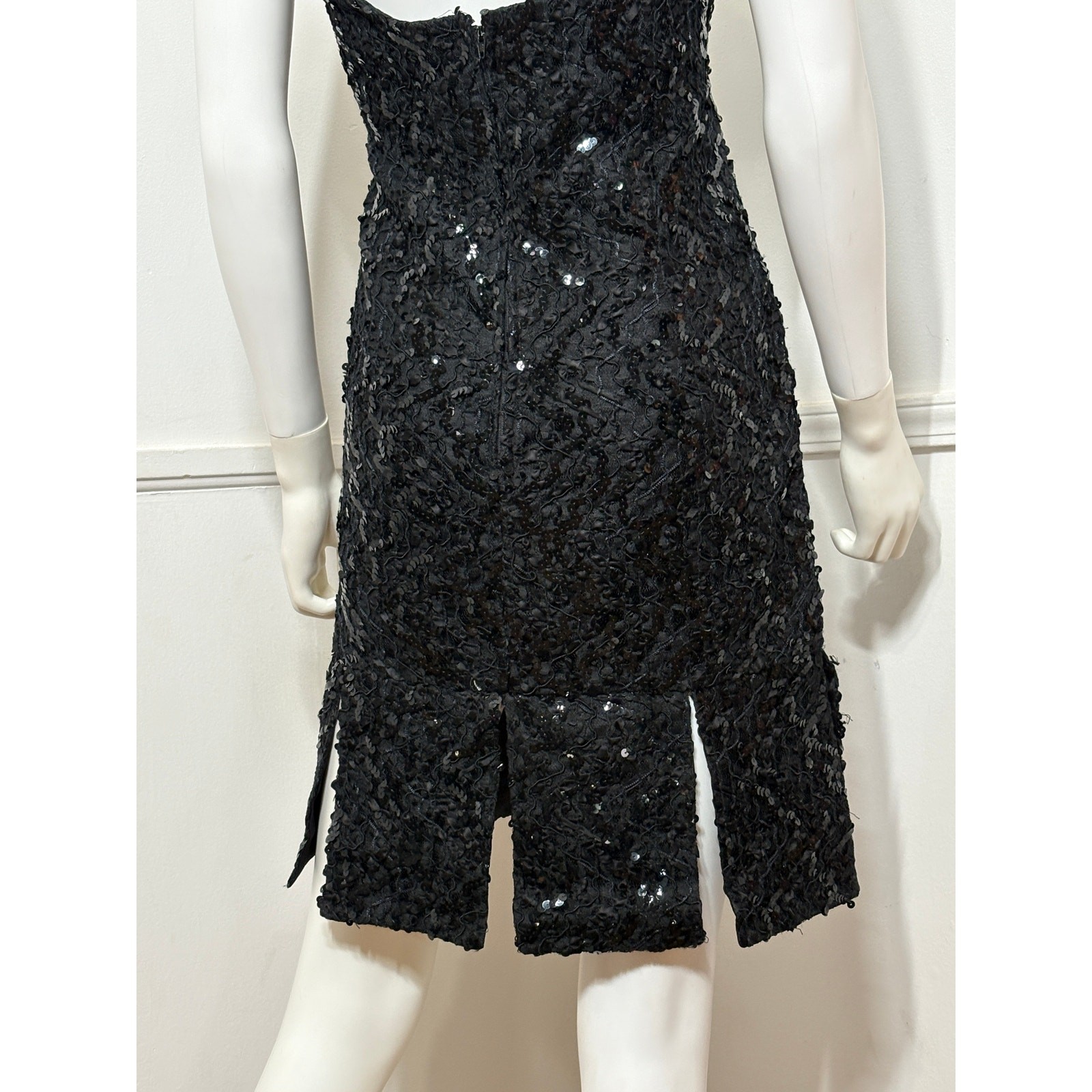 Extra Large 1980s Vintage Sequined Carwash Hem Mini Dress by HW Collections