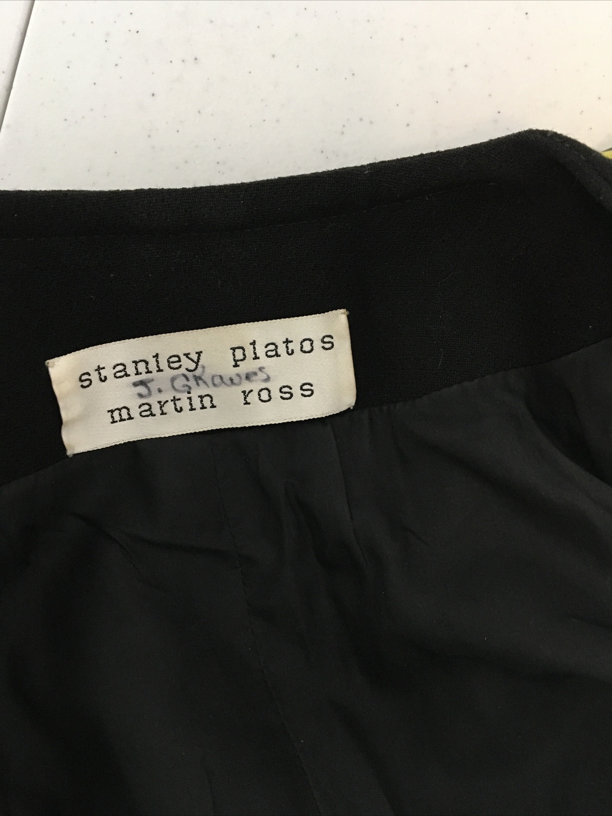 Vintage 80s Black Hot Pink Skirt Suit MOD Retro Stanley Platos Martin Ross Sz 8