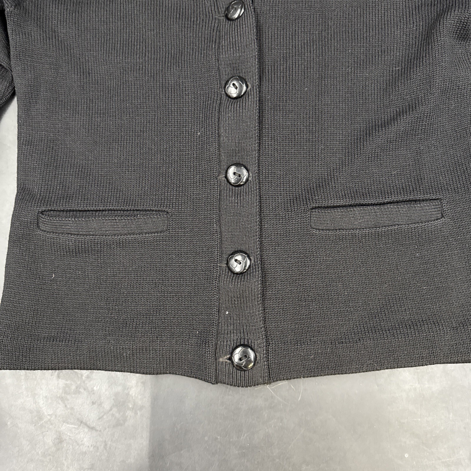 Vintage 50s Whiting Co Letterman Cardigan Black Orange 100% Wool Tigers Douglas