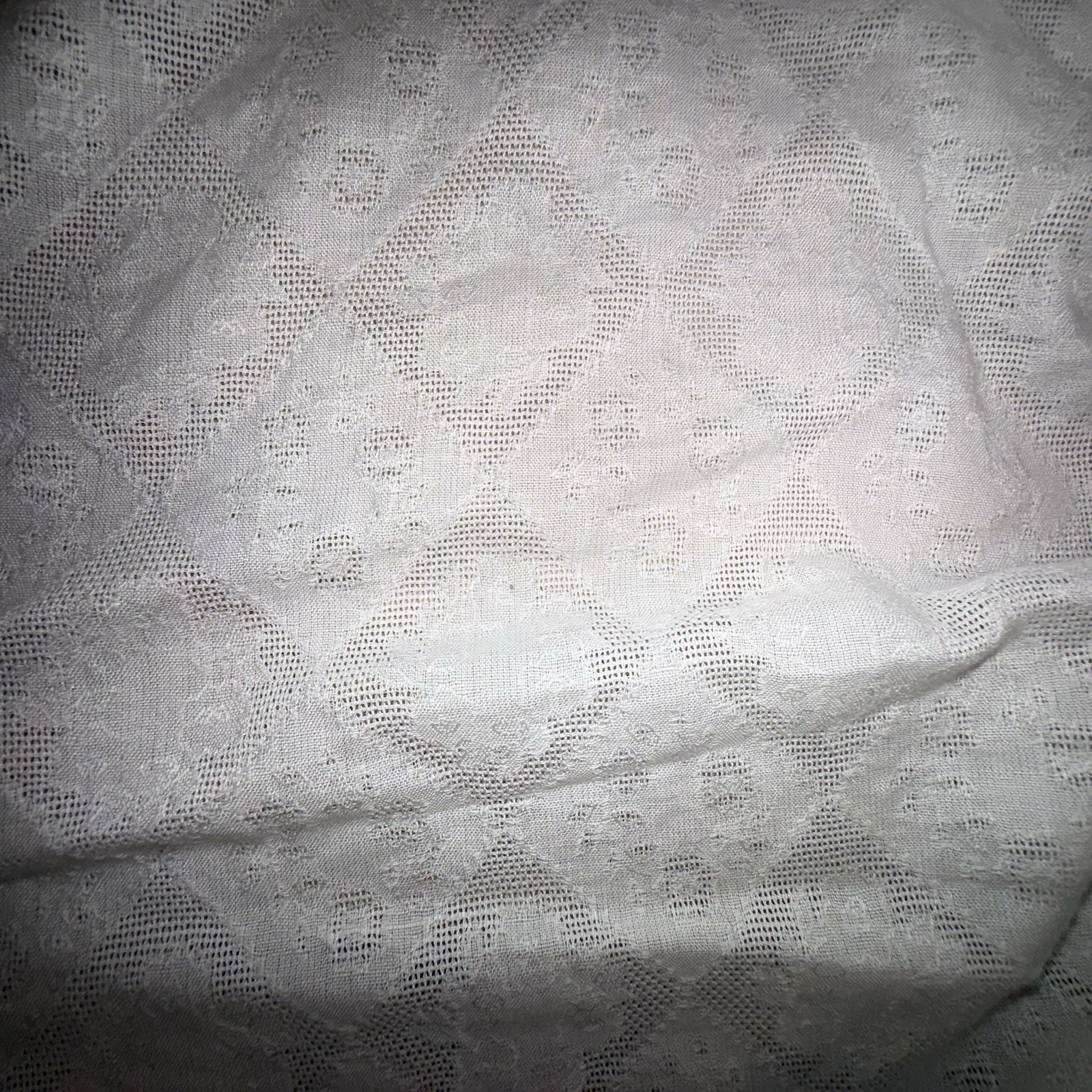 Vintage 80s White Prairie Dress Boho Farmhouse Lace Soft Girl Medium Periphery