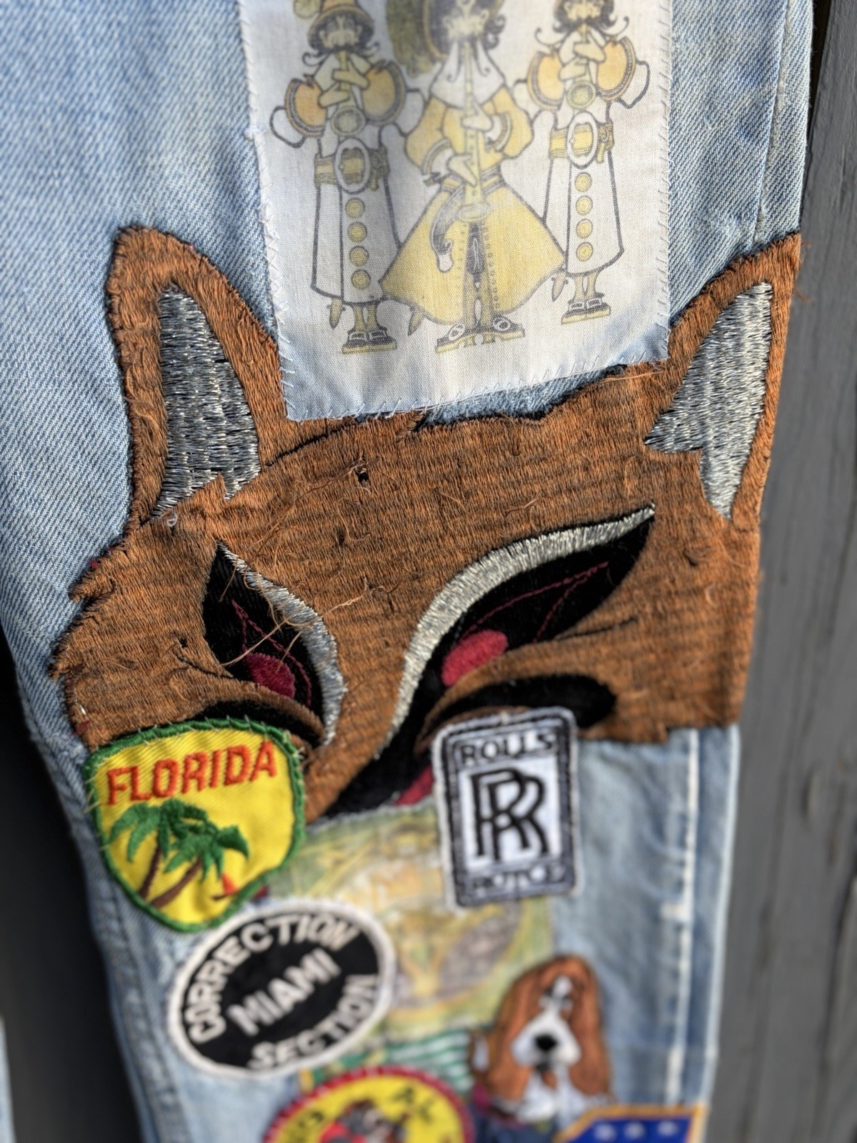 Vintage 1970s Levi Patchwork Denim Bohemian Hippie Jeans Glam Rocker 30×34