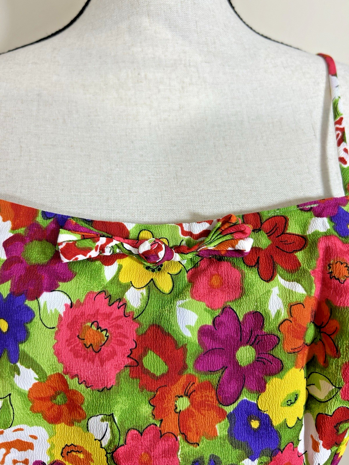Vtg 50s 60s Kahala Romper Playsuit Swimsuit Floral Pin Up Bombshell One Piece