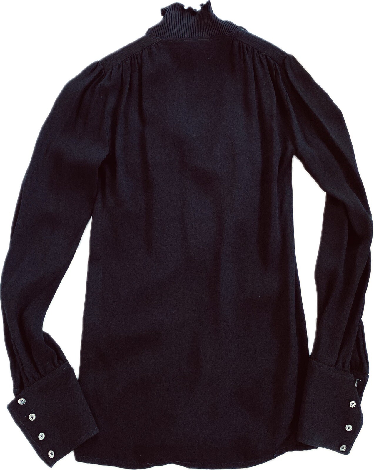 Zandra Rhodes Vintage 1970s Squiggle Ruffle Pleated Collar