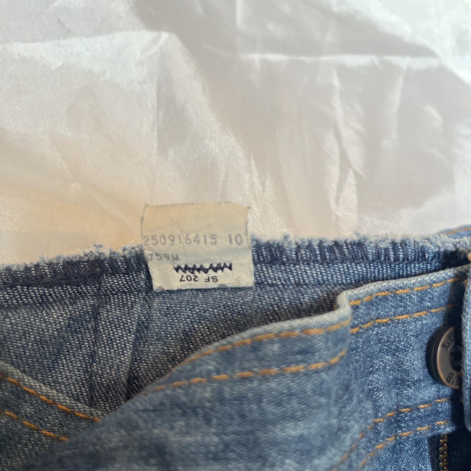 Vintage Levi’s Wide Leg Flare 60s 70s Talon Zip Orange Tab Denim Jeans