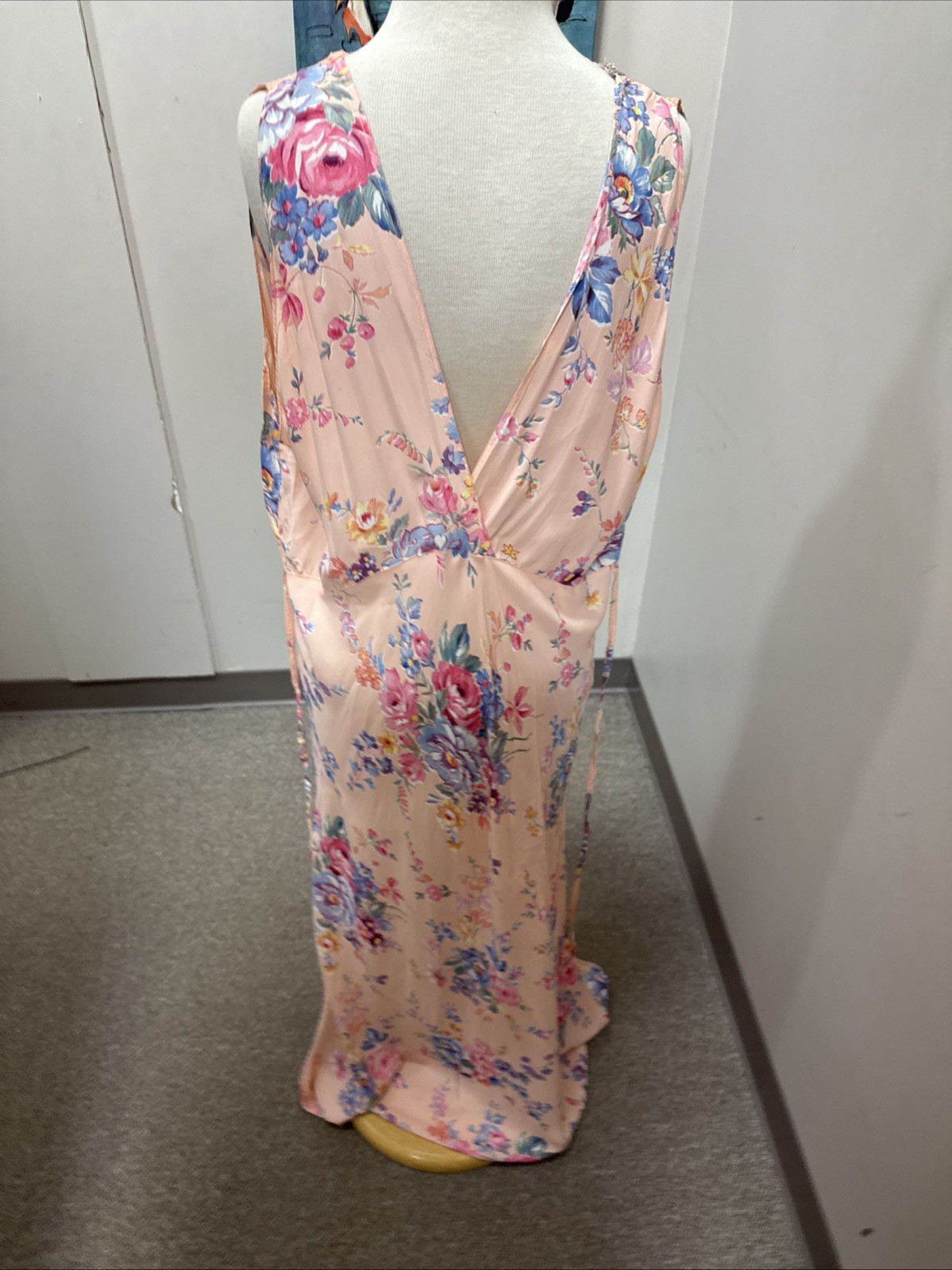 1940s Floral Bias Cut Nightgown