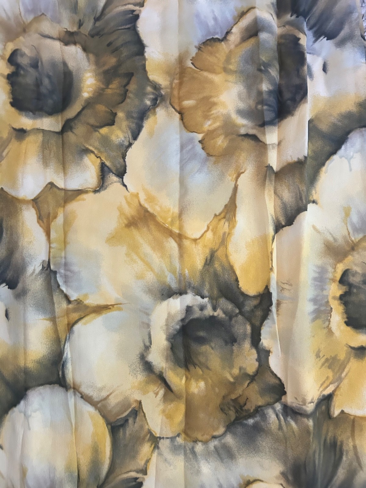 Simon Chang VTG Abstract Watercolour Large Floral Print Midi Maxi Skirt 10 boho