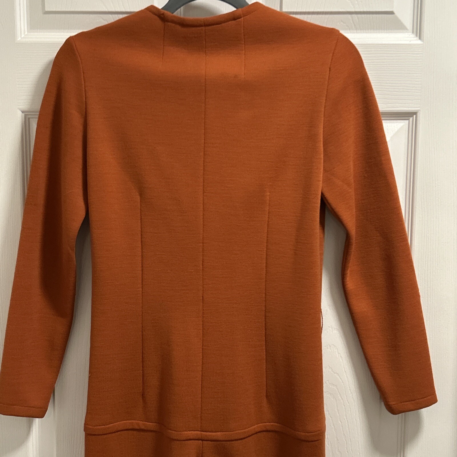 Vintage 70s jumper burnt orange color Chuck Howard boutique damage see DAMAGE