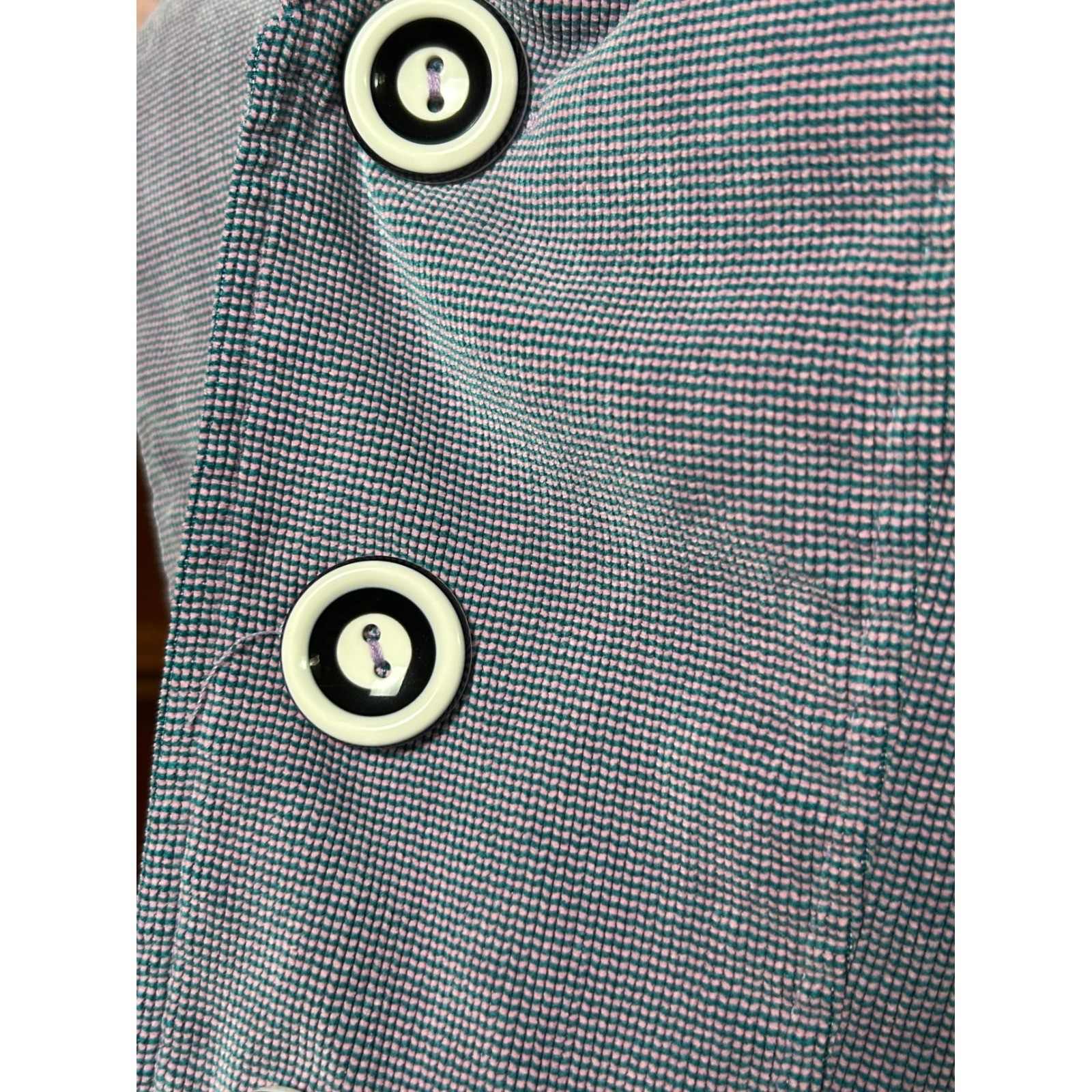 Y2K VTG Corduroy Peplum Blazer Textured Button Down Jacket Purple Preppy