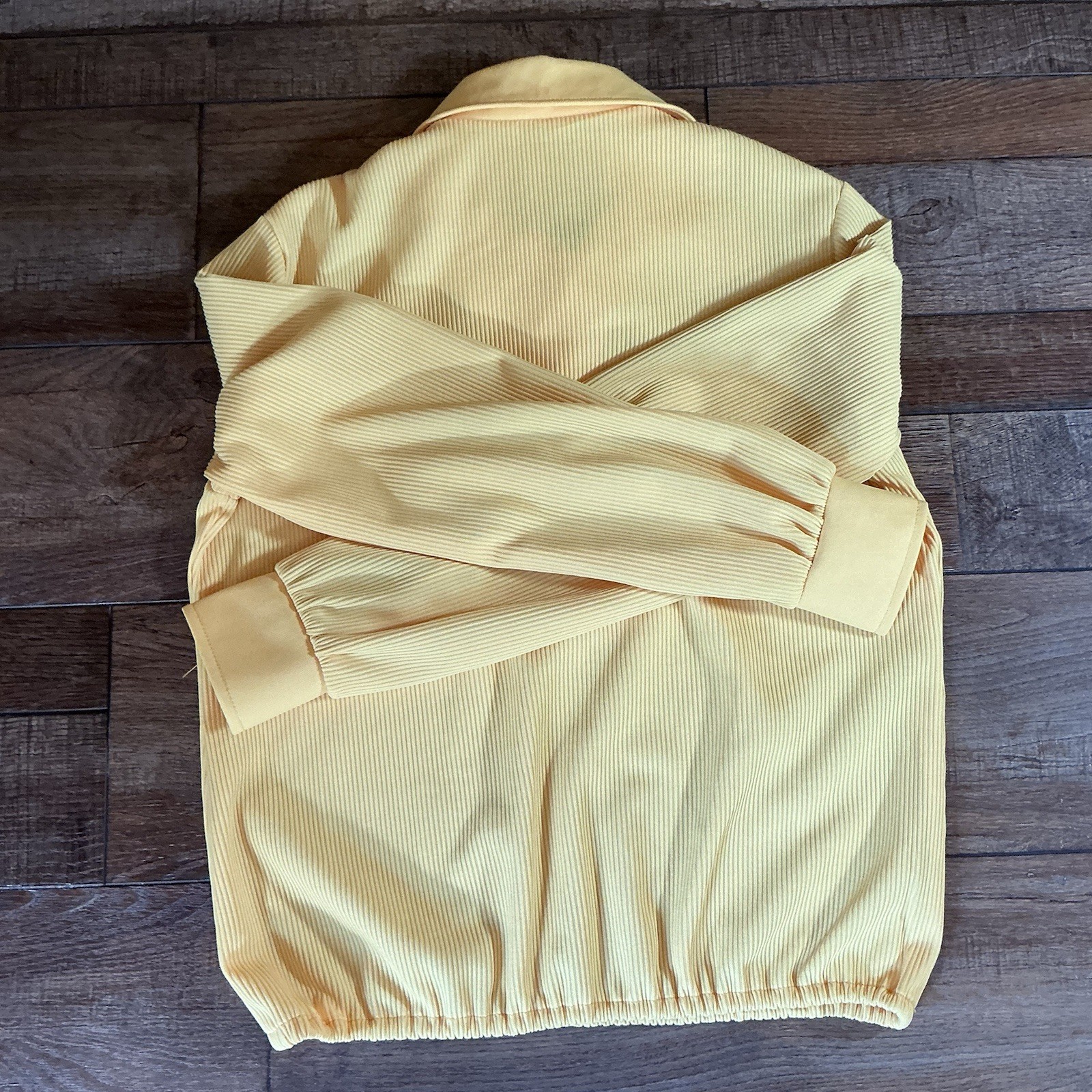 Vintage Mr. Fine Dallas Women’s Pantsuit Size 16 Yellow 2 Piece Set Top #15818