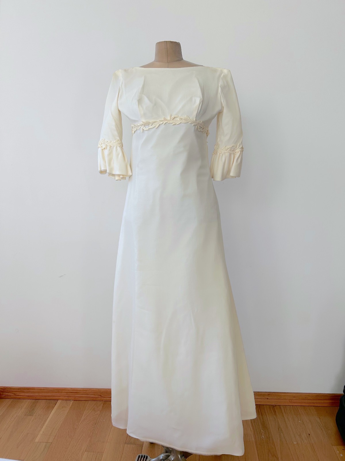 Vintage 1960s Wedding Dress Minimalist Modern Maisel Mad Men Era sz XS 0 2